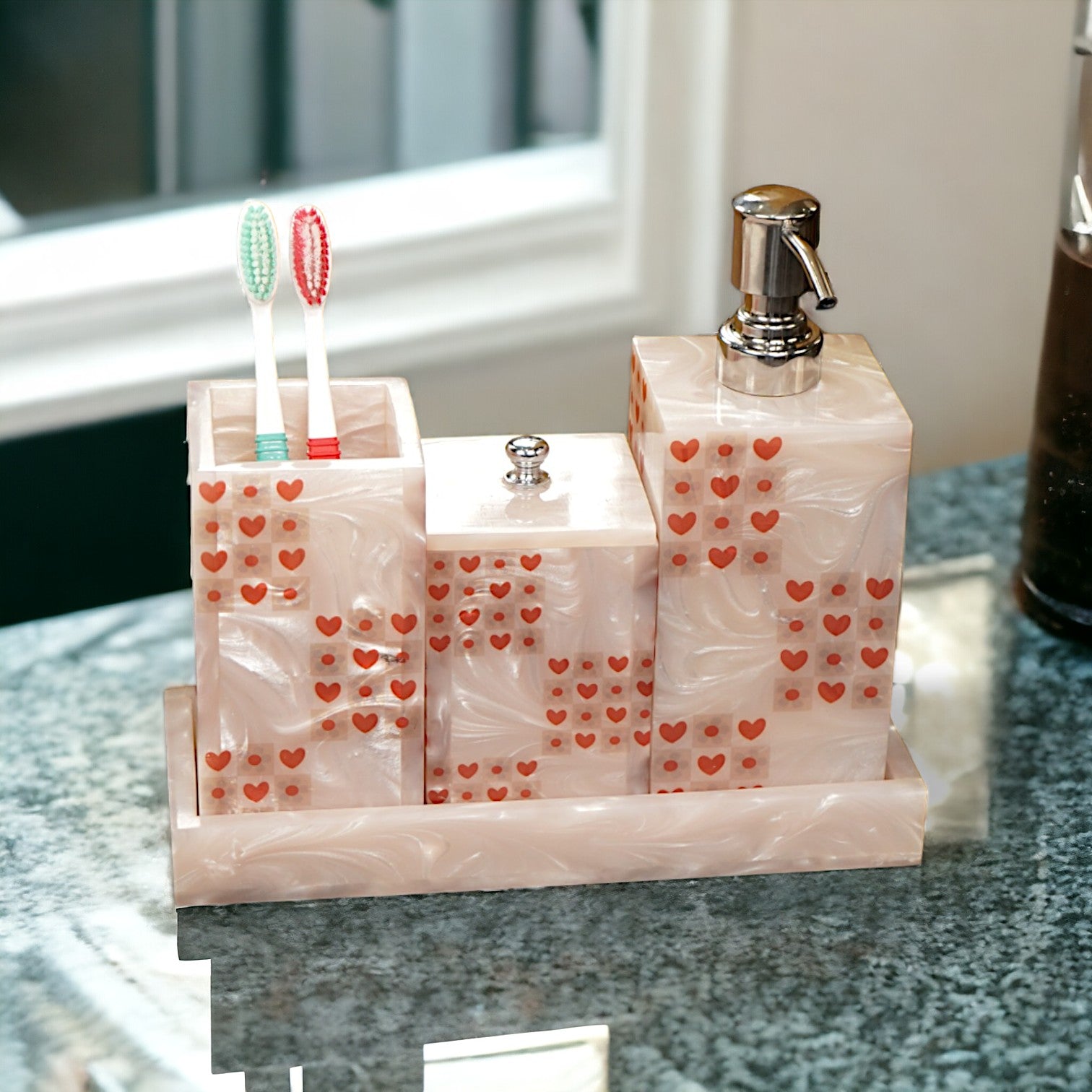 Designer 4-Pieces Bathroom Accessory Set