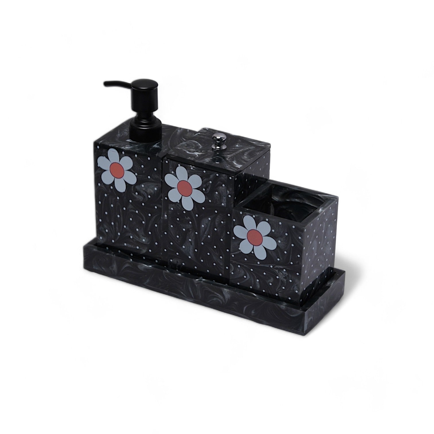 Stylish 4-Pieces Daisy Bathroom Set for Luxury Look