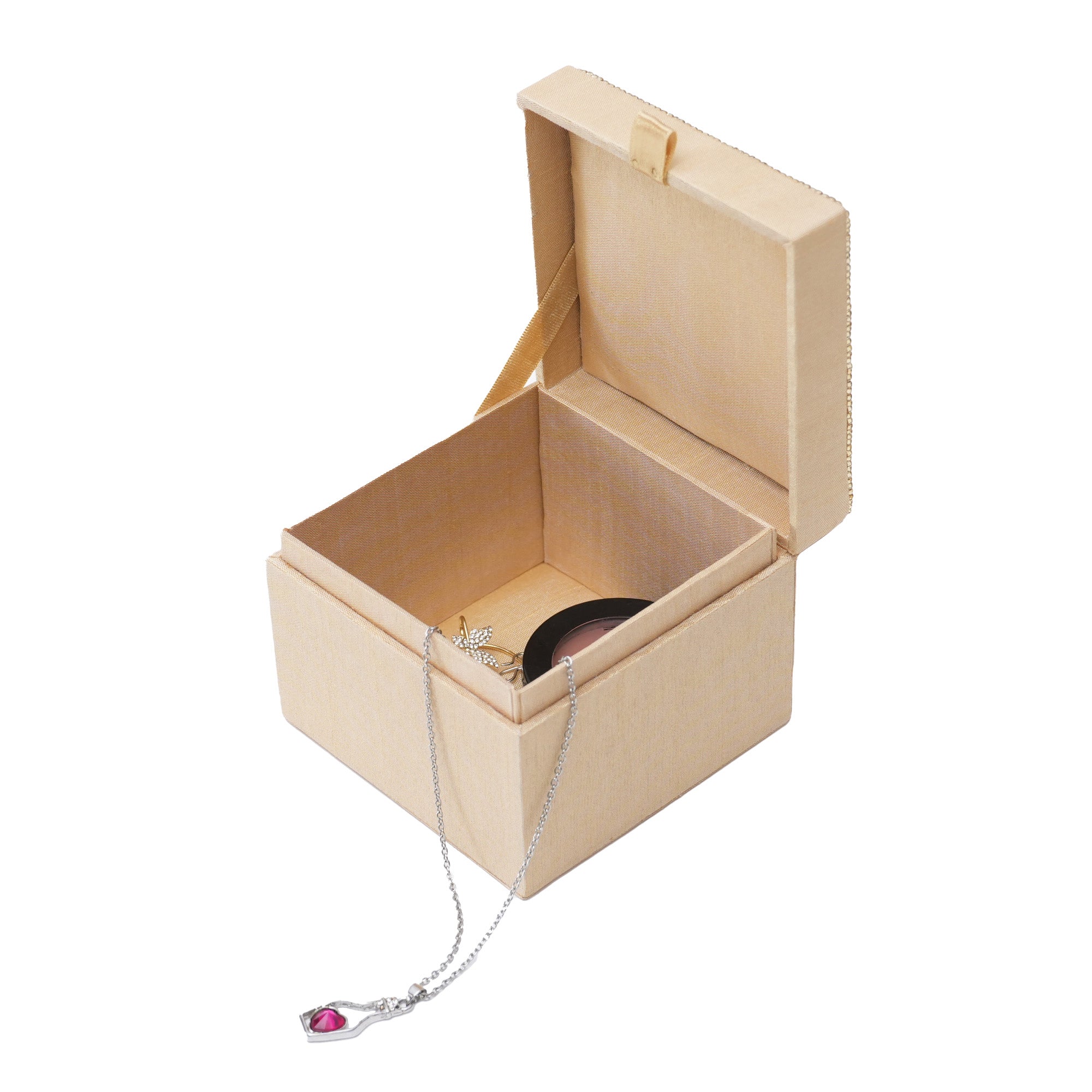  Ivory Embroidered Jewellery Box 