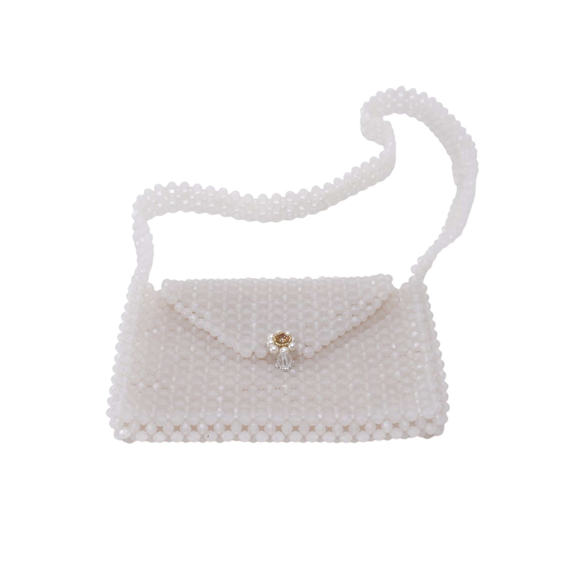 White Beaded Bag