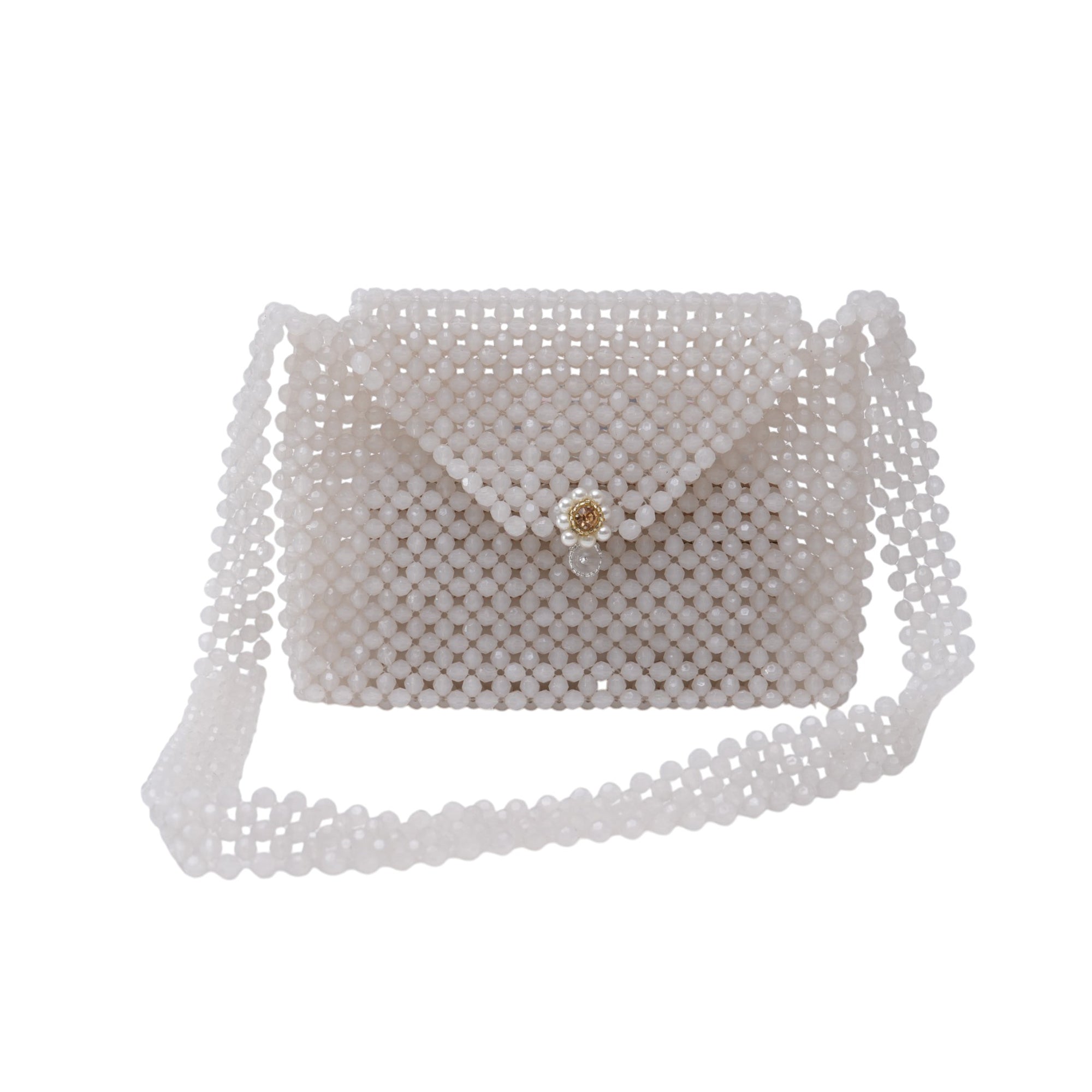 White Beaded Bag