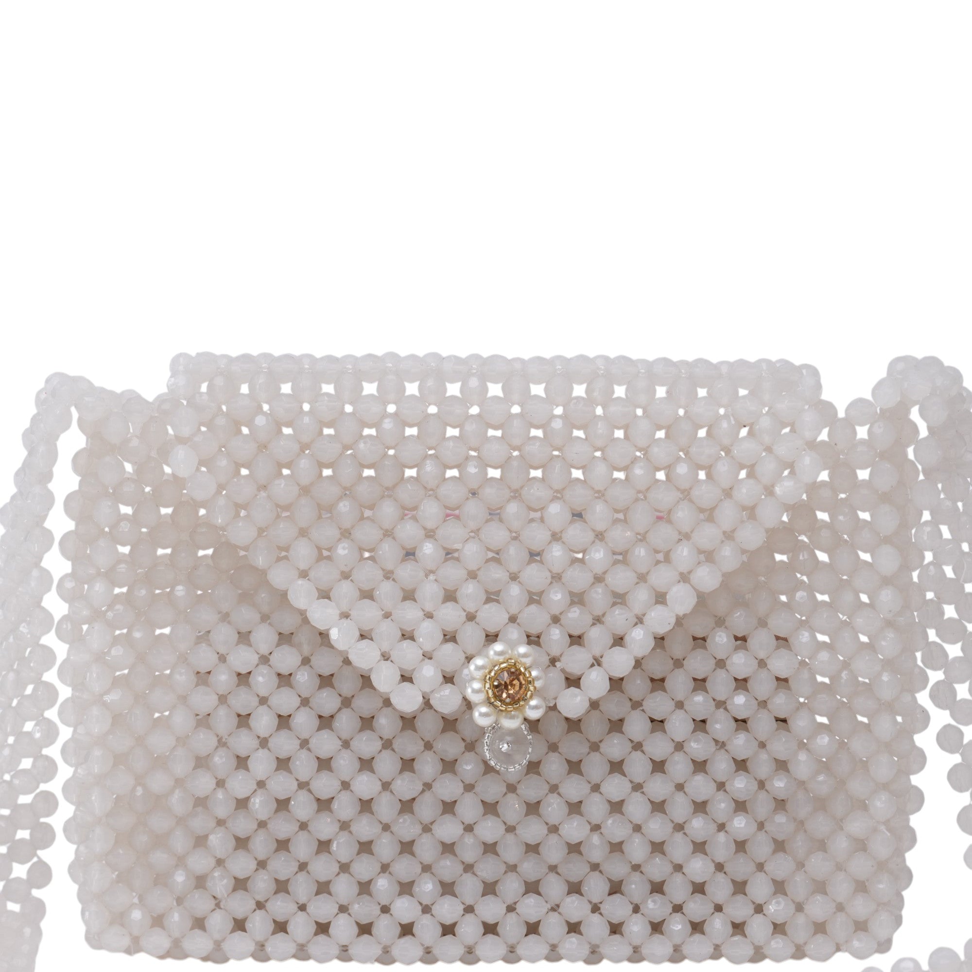White Beaded Bag