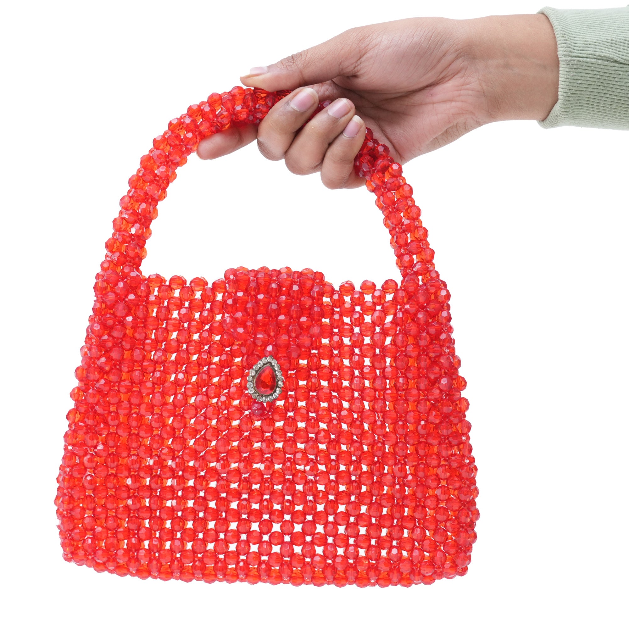 Red Beaded Bag
