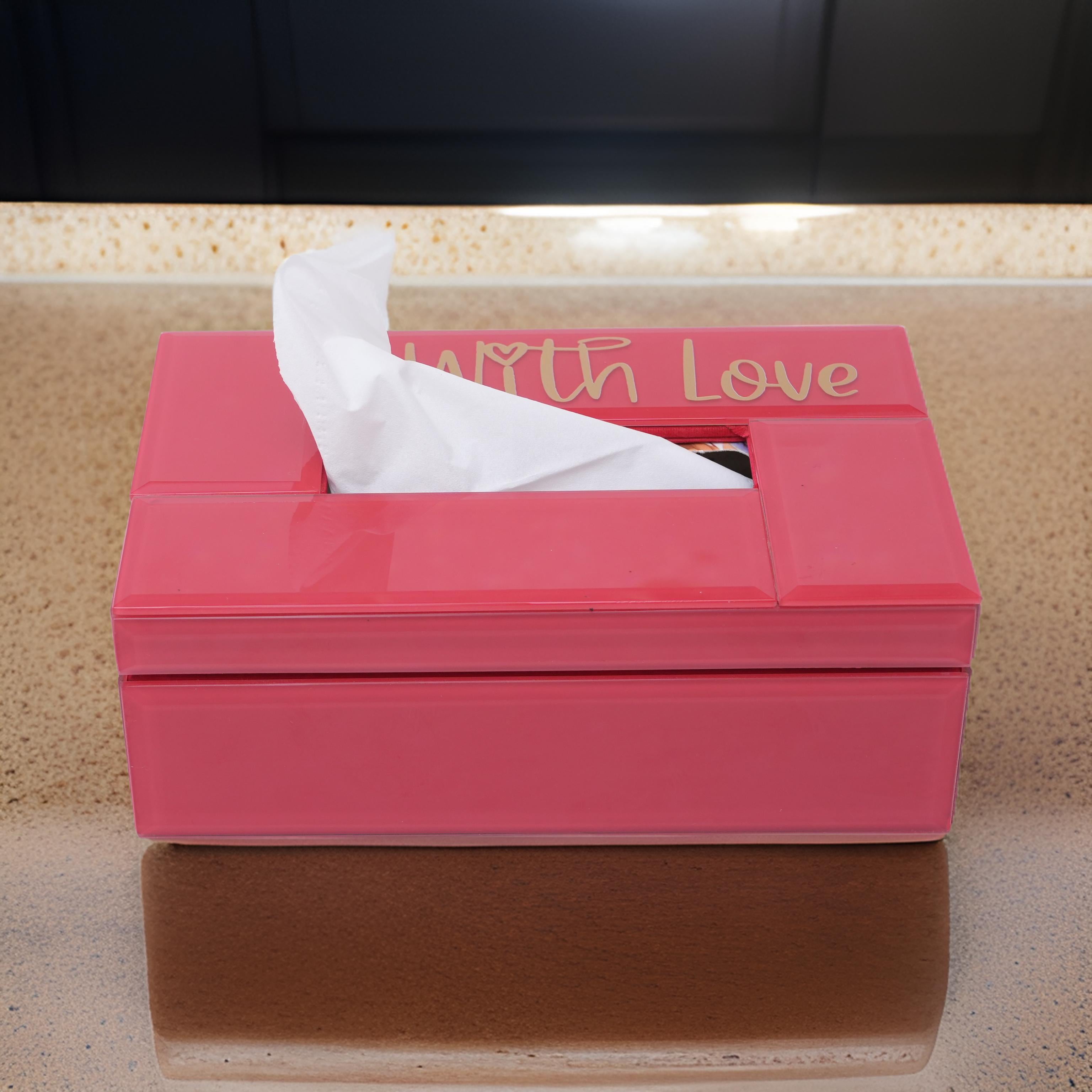  Red Mirror Valentine Dining Tissue Box 