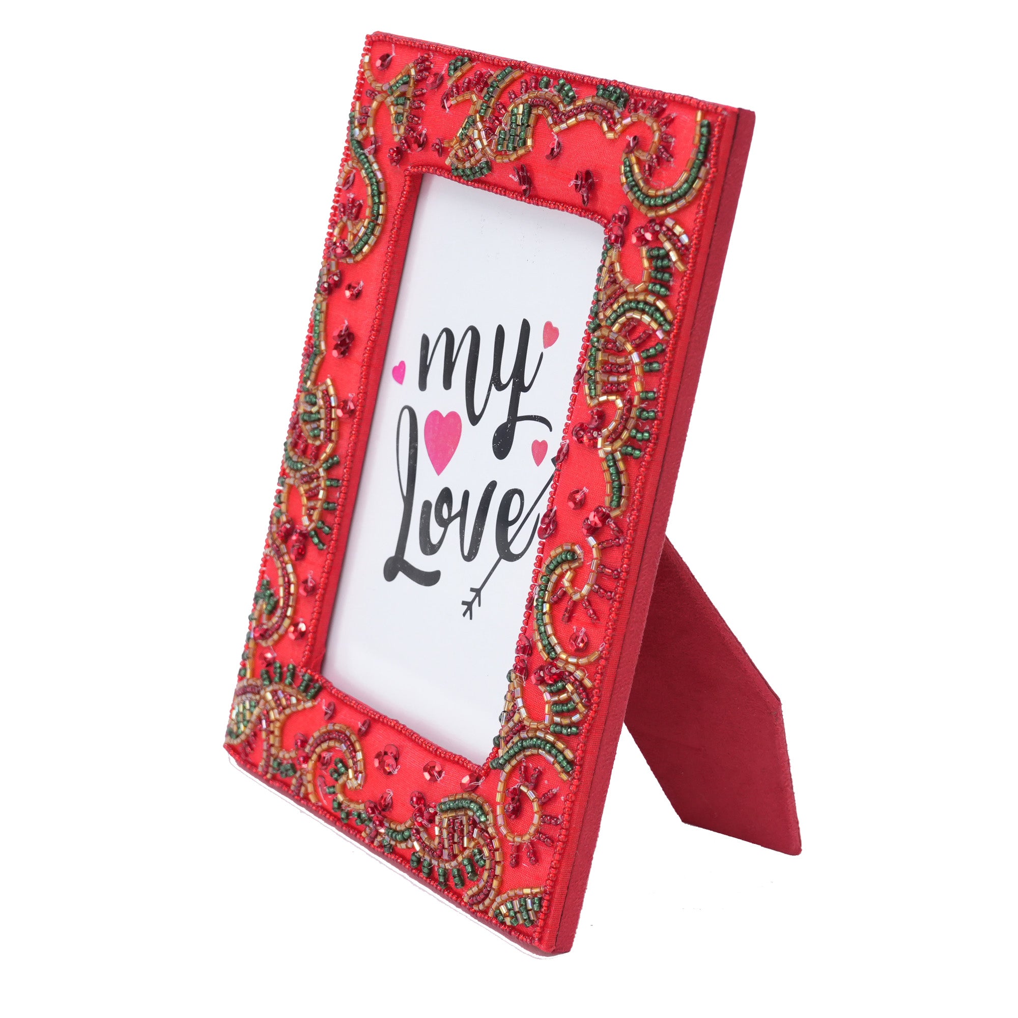 Embroidered Red Picture Frame for Valentine's Day