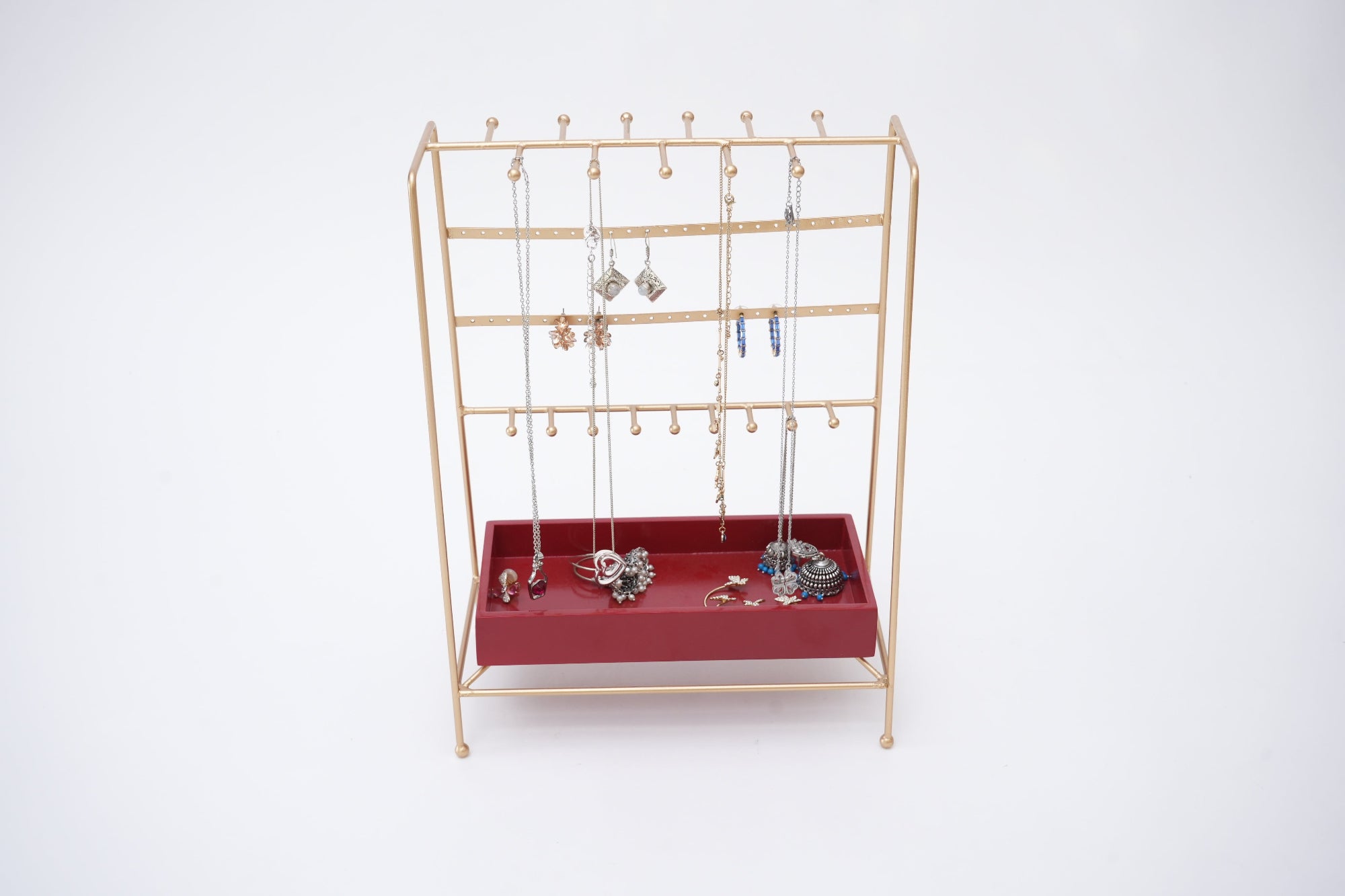Jewellery Stand With Red Tray
