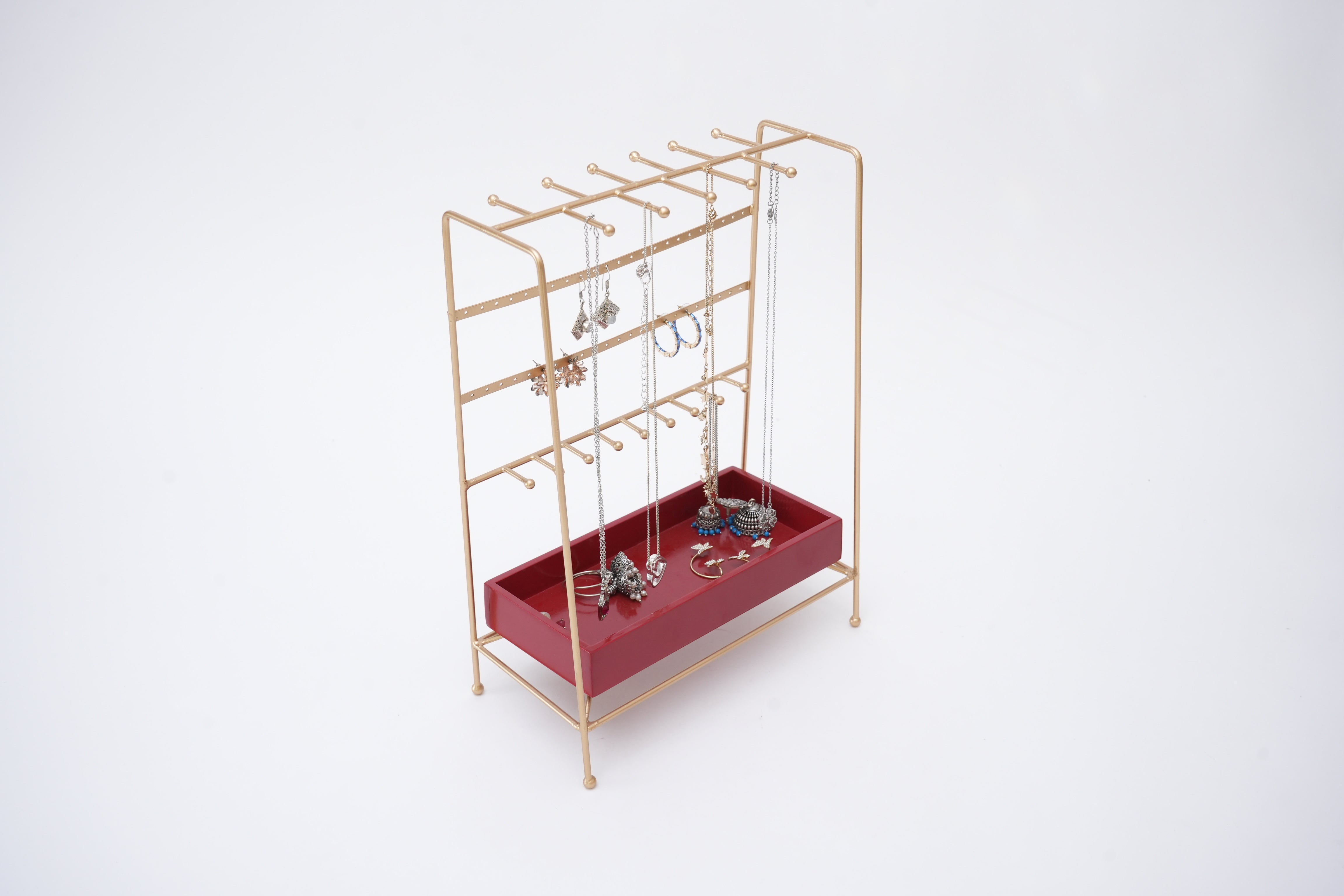 Jewellery Stand With Red Tray