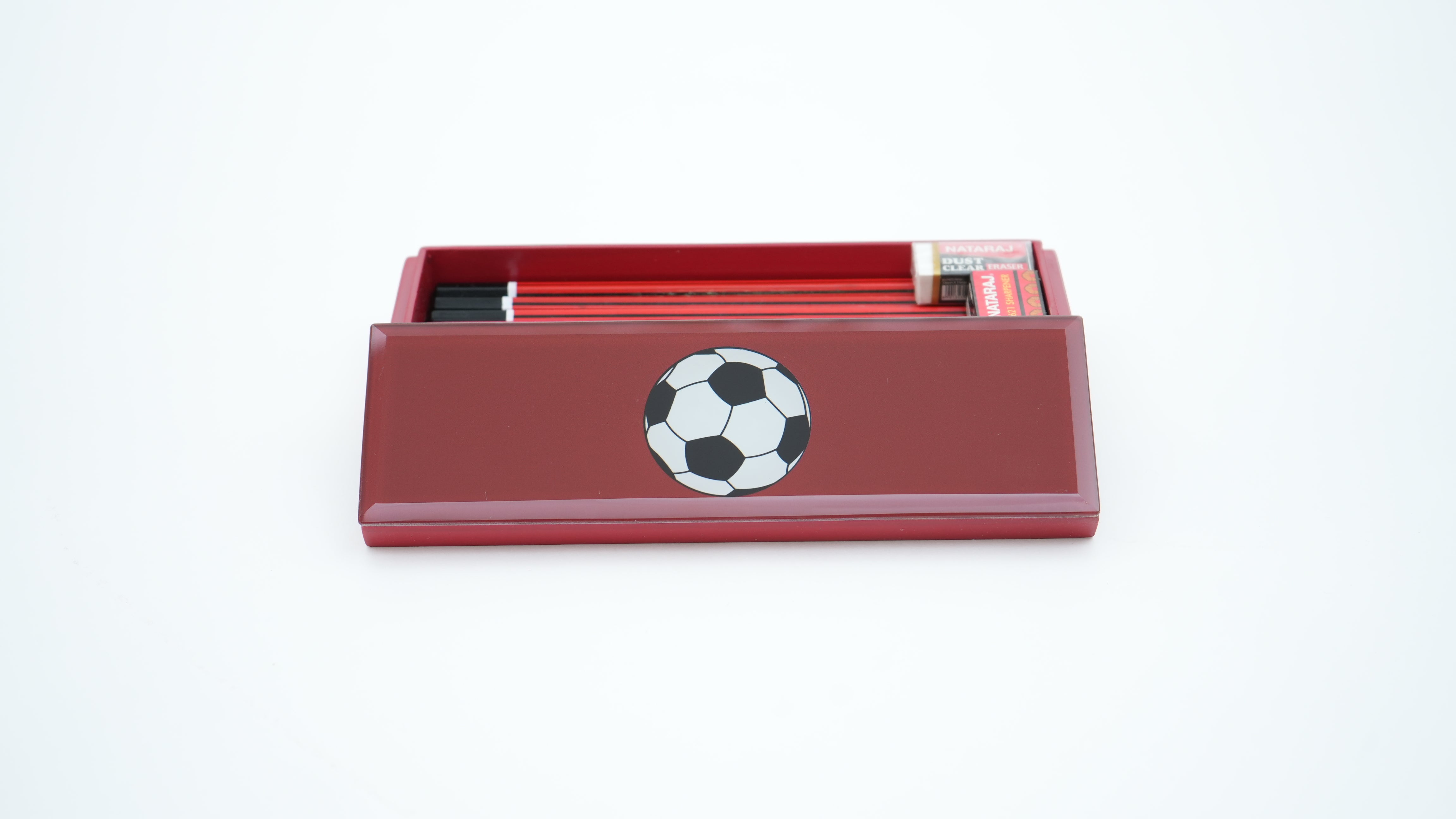 Premium Glass Pen Box with Football Design