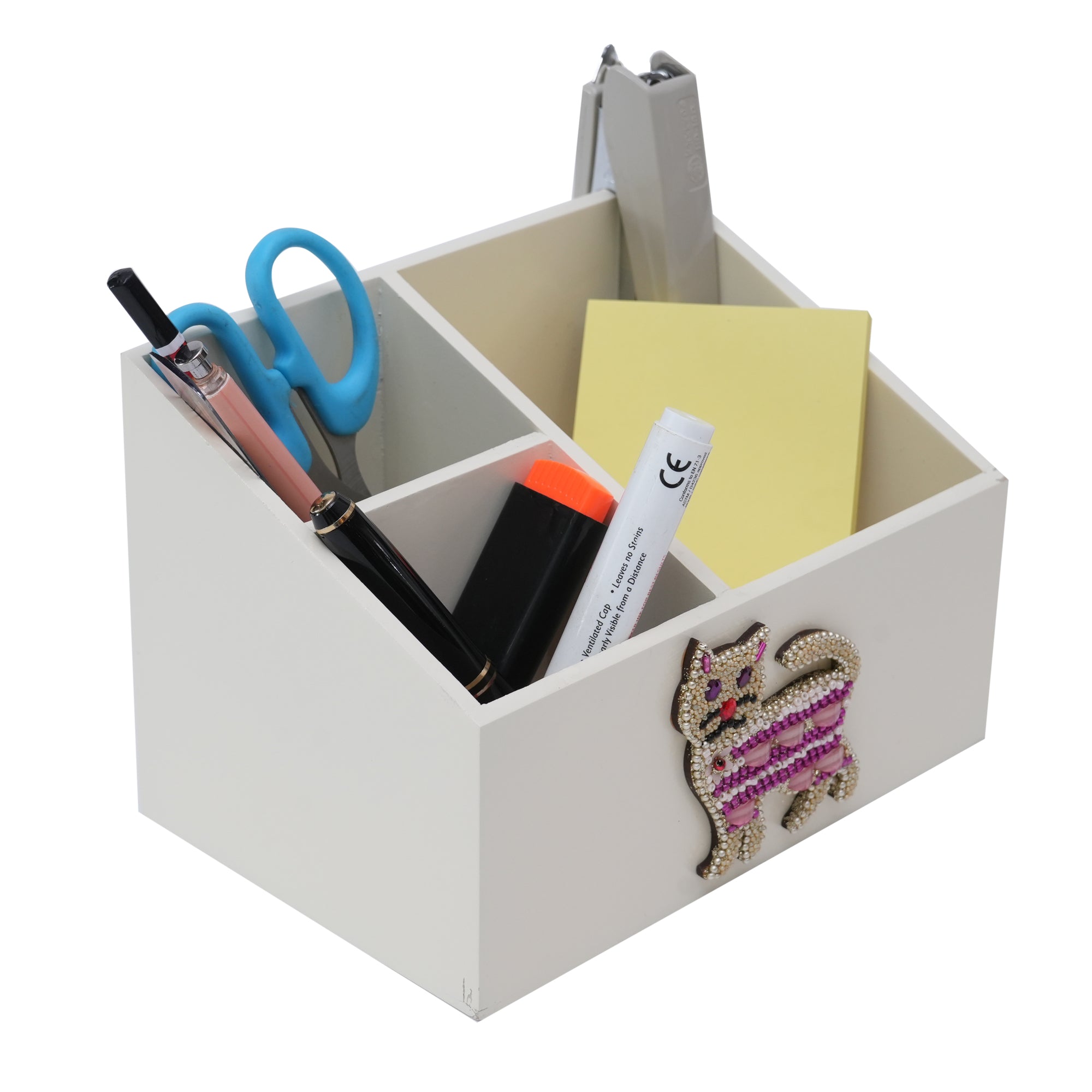 Set of Two pieces Beaded Motif Stationery Holder