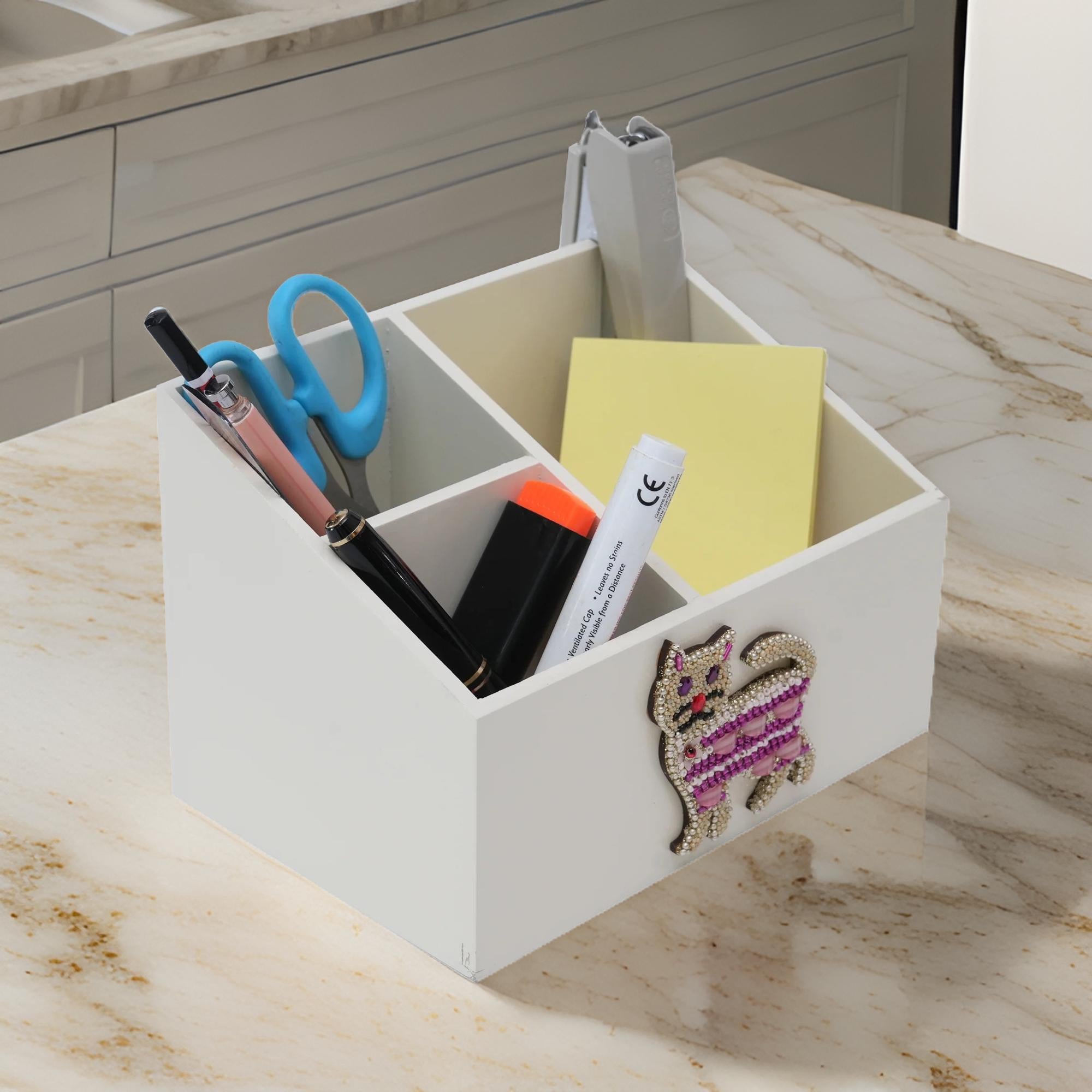 Set of Two pieces Beaded Motif Stationery Holder