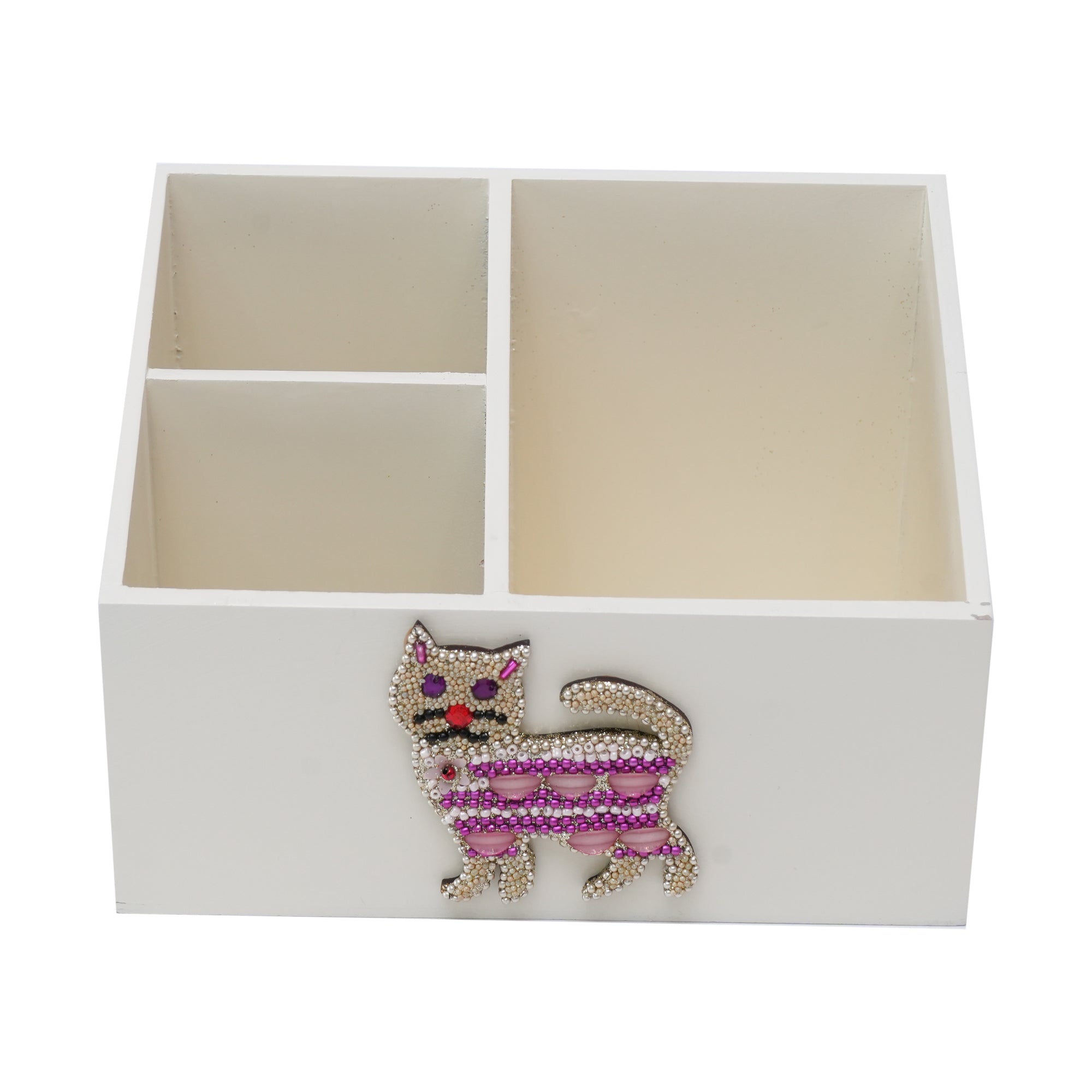 Set of Two pieces Beaded Motif Stationery Holder