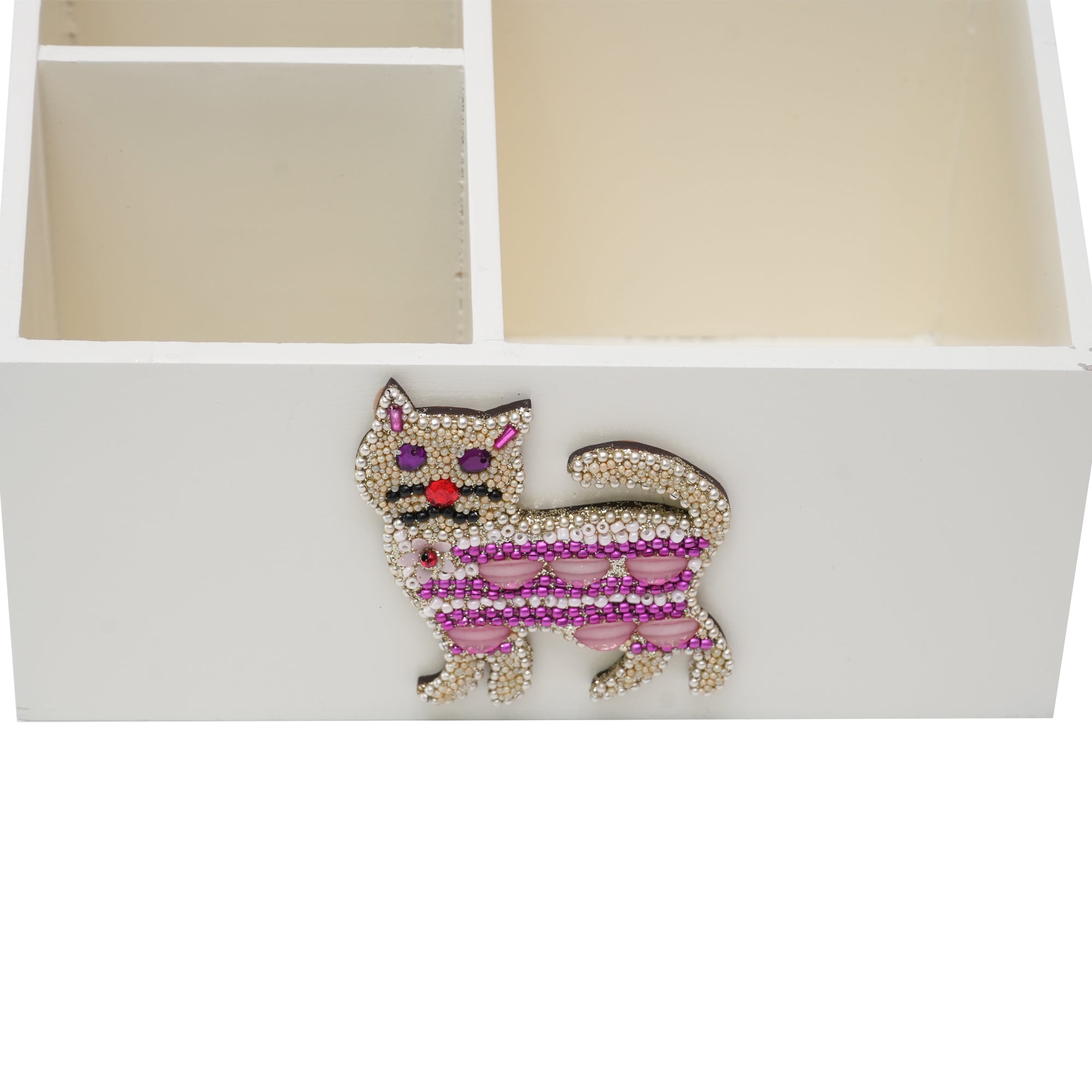 Set of Two pieces Beaded Motif Stationery Holder