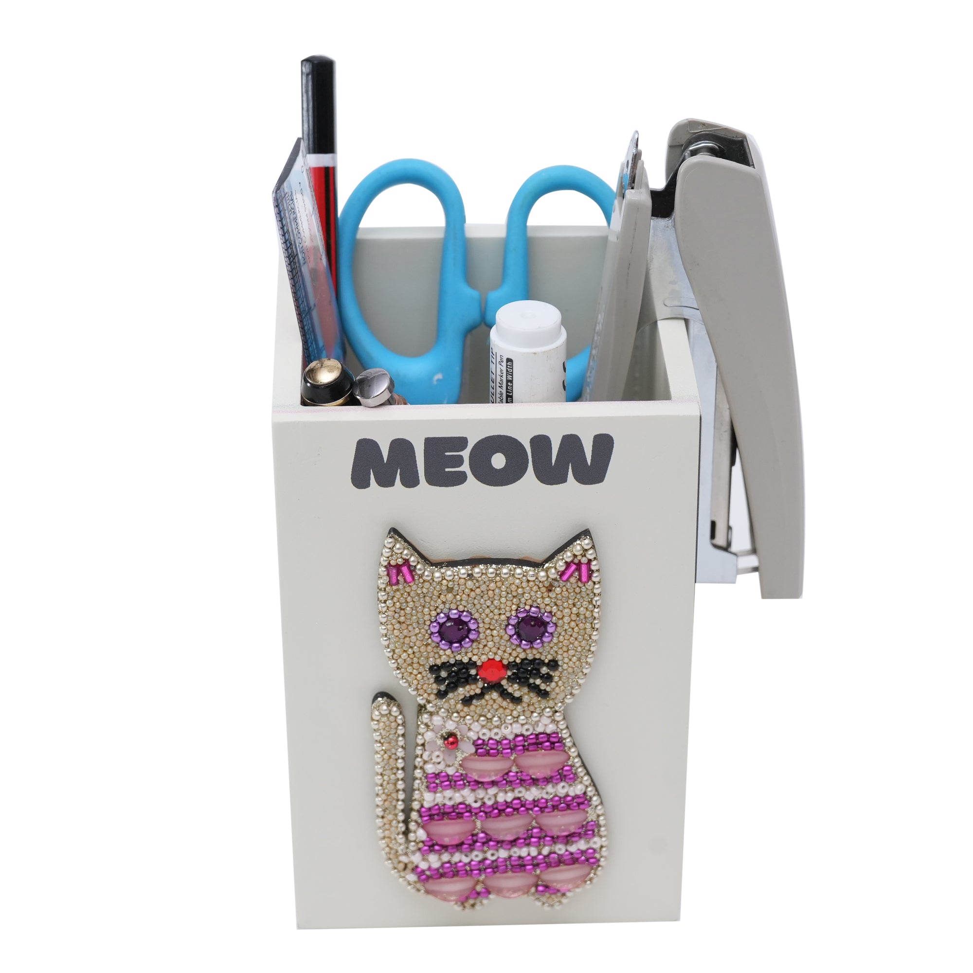 Set of Two pieces Beaded Motif Stationery Holder