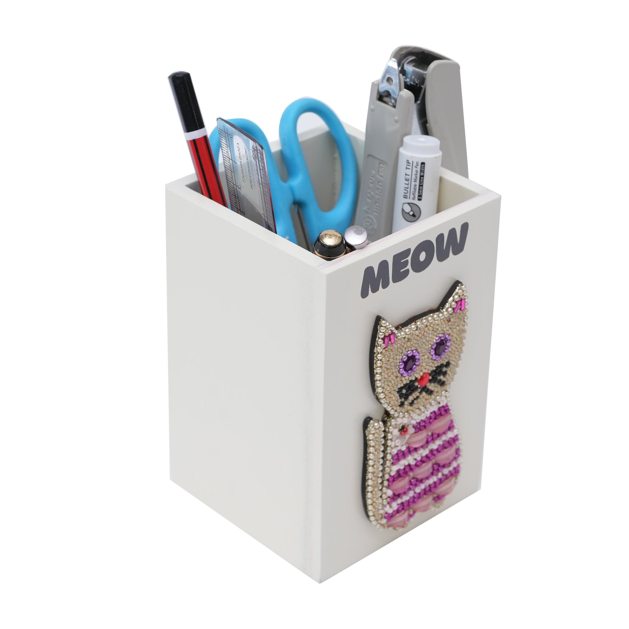 Set of Two pieces Beaded Motif Stationery Holder