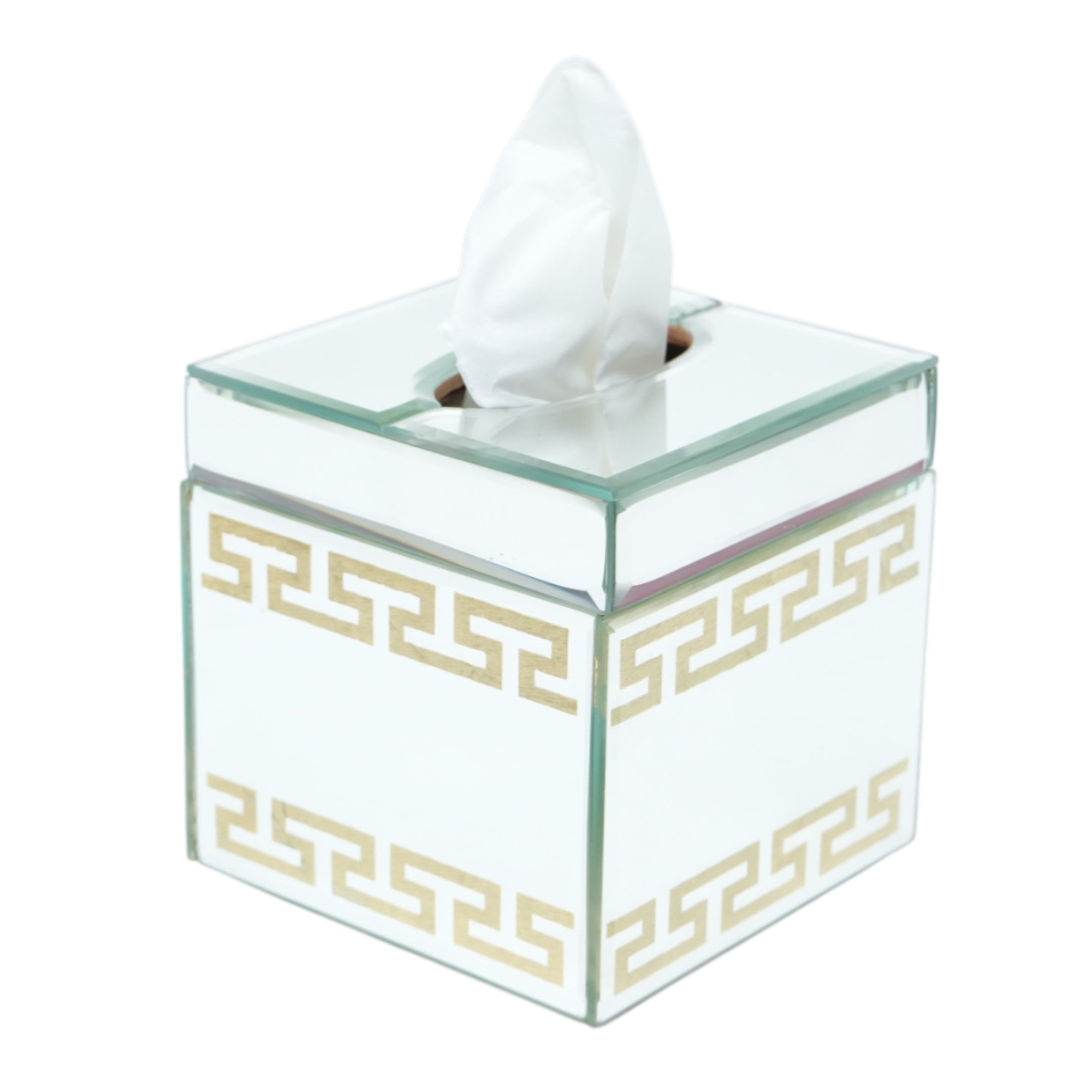 Designer Silver Gold Tissue Box for Modern Bathrooms