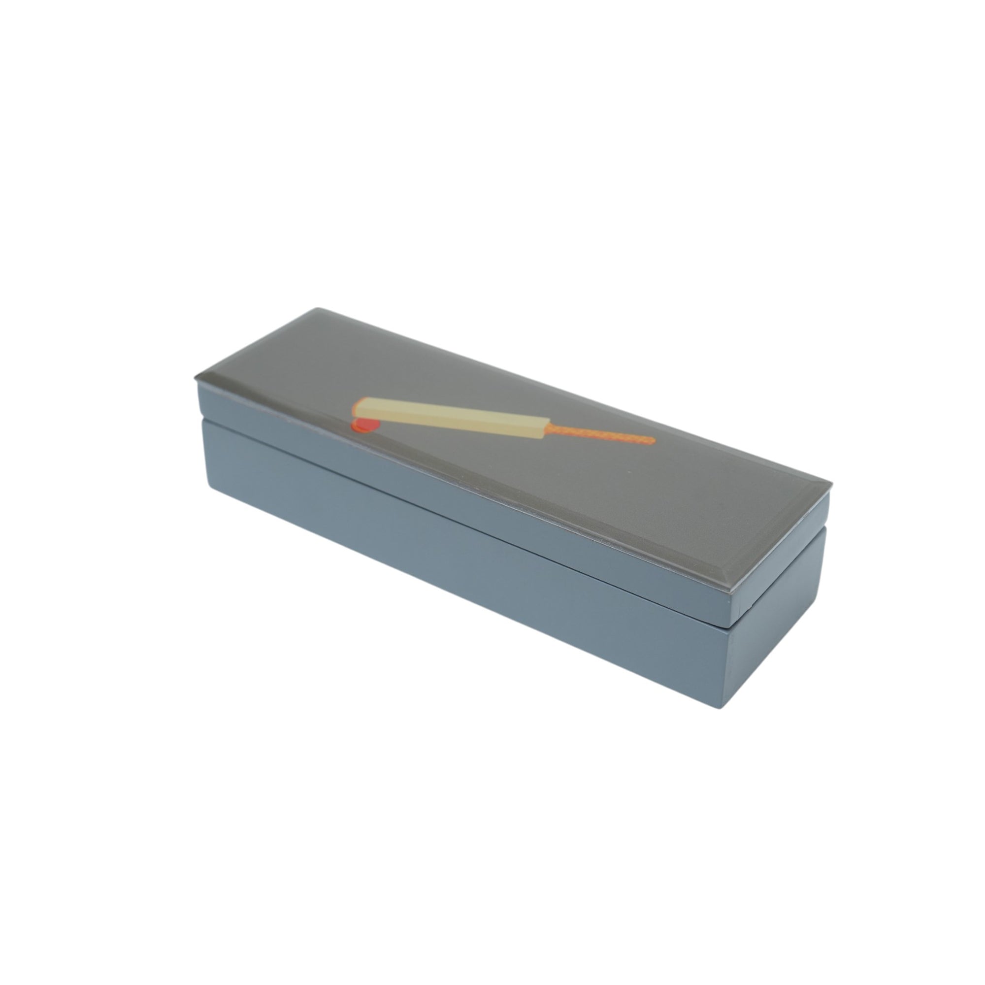 Premium Glass Pen Box with Cricket Bat Design