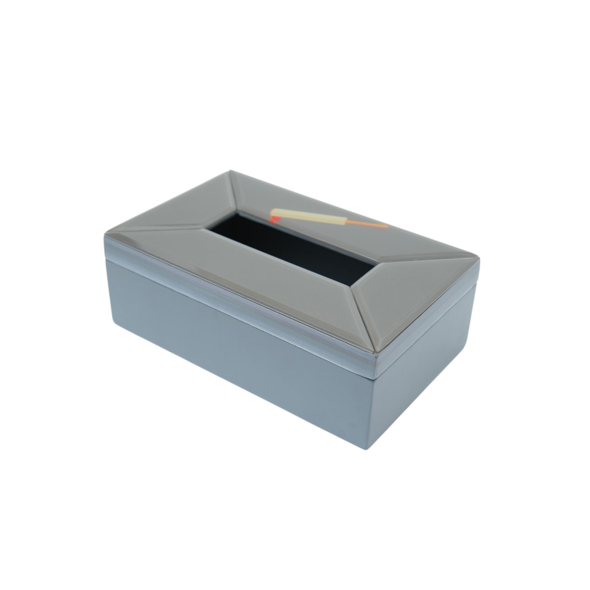 Premium Glass Tissue Box Holder with Cricket Bat Design