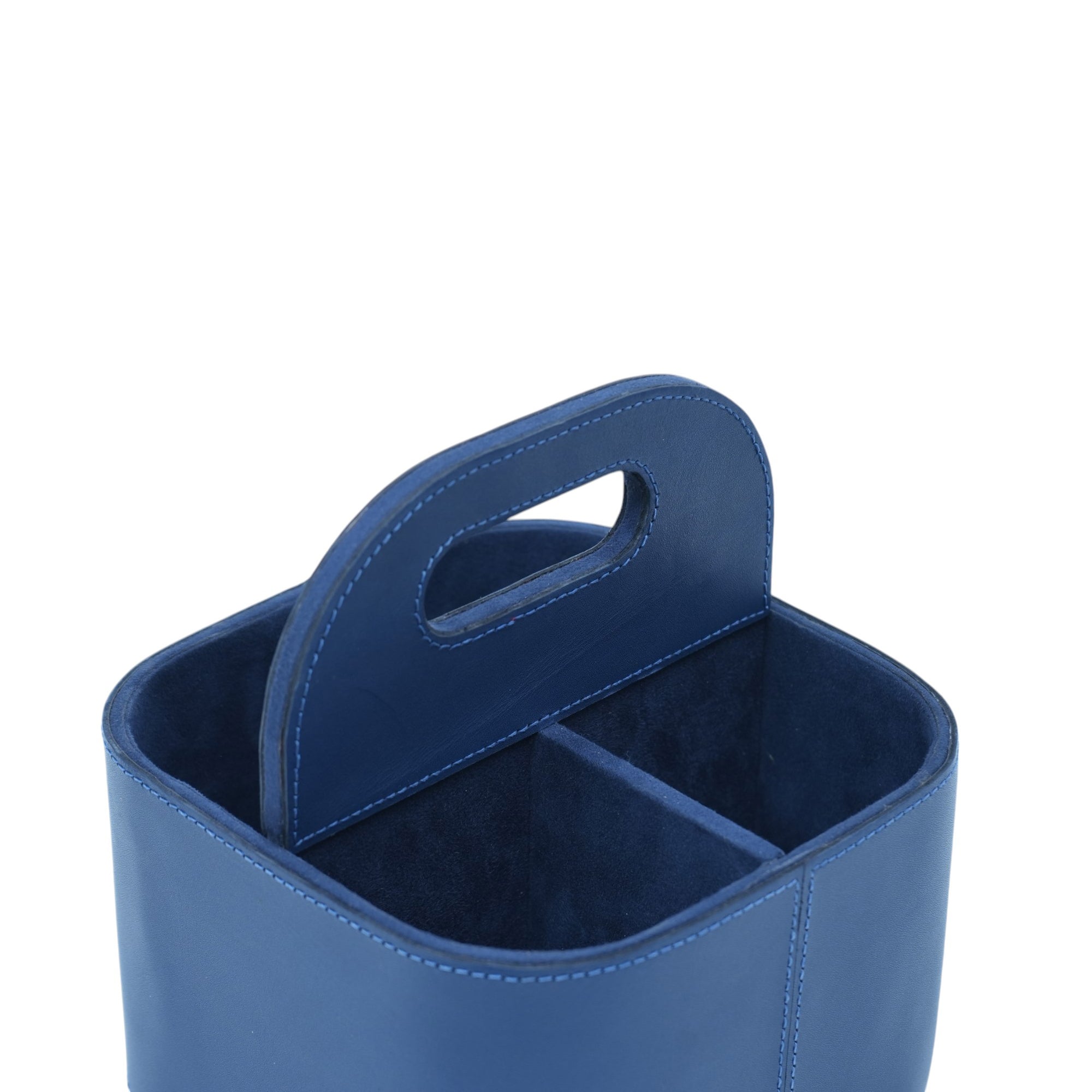 Premium  Blue Leather Desk Organizer
