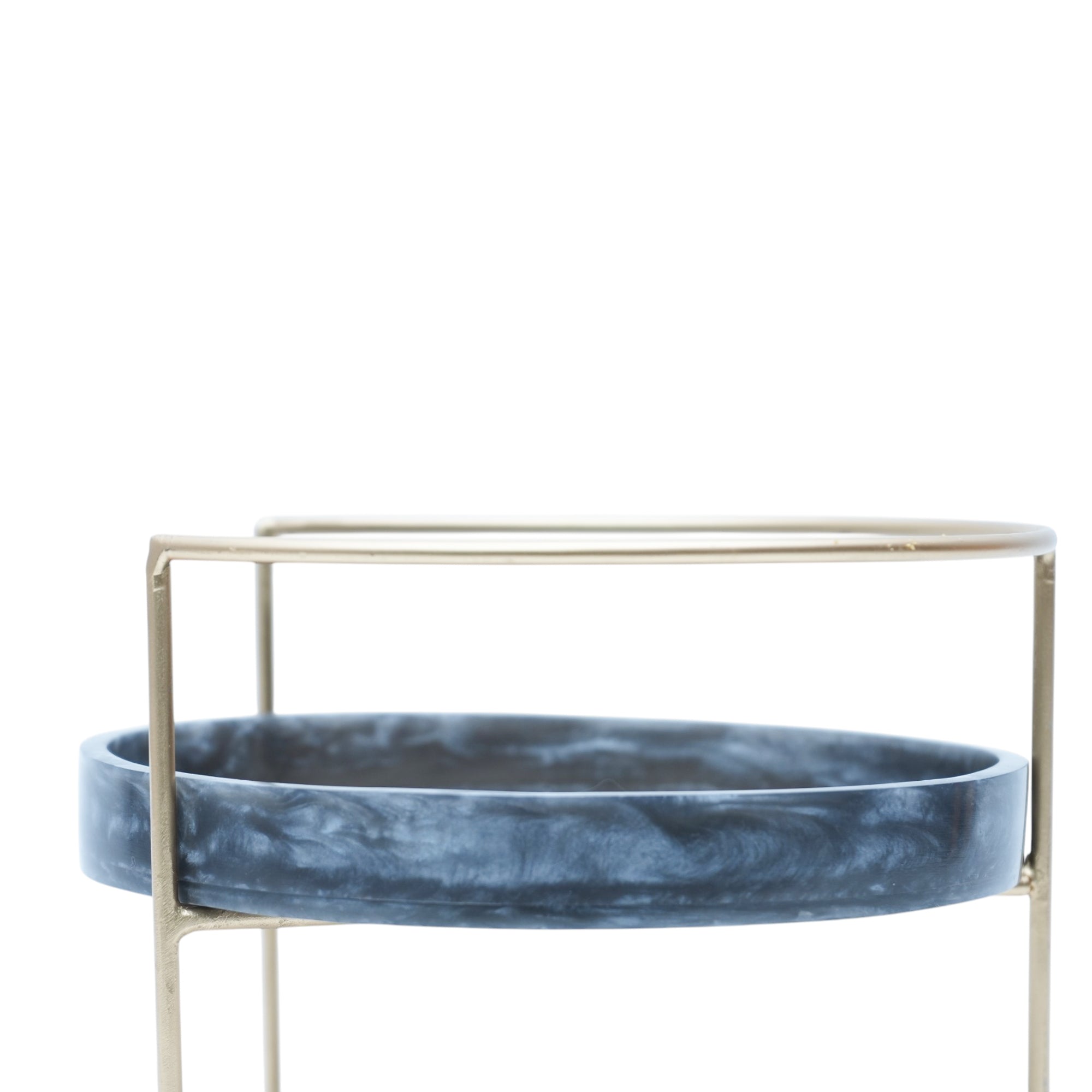 Metal Serving Food Platter with Dark Grey Tray