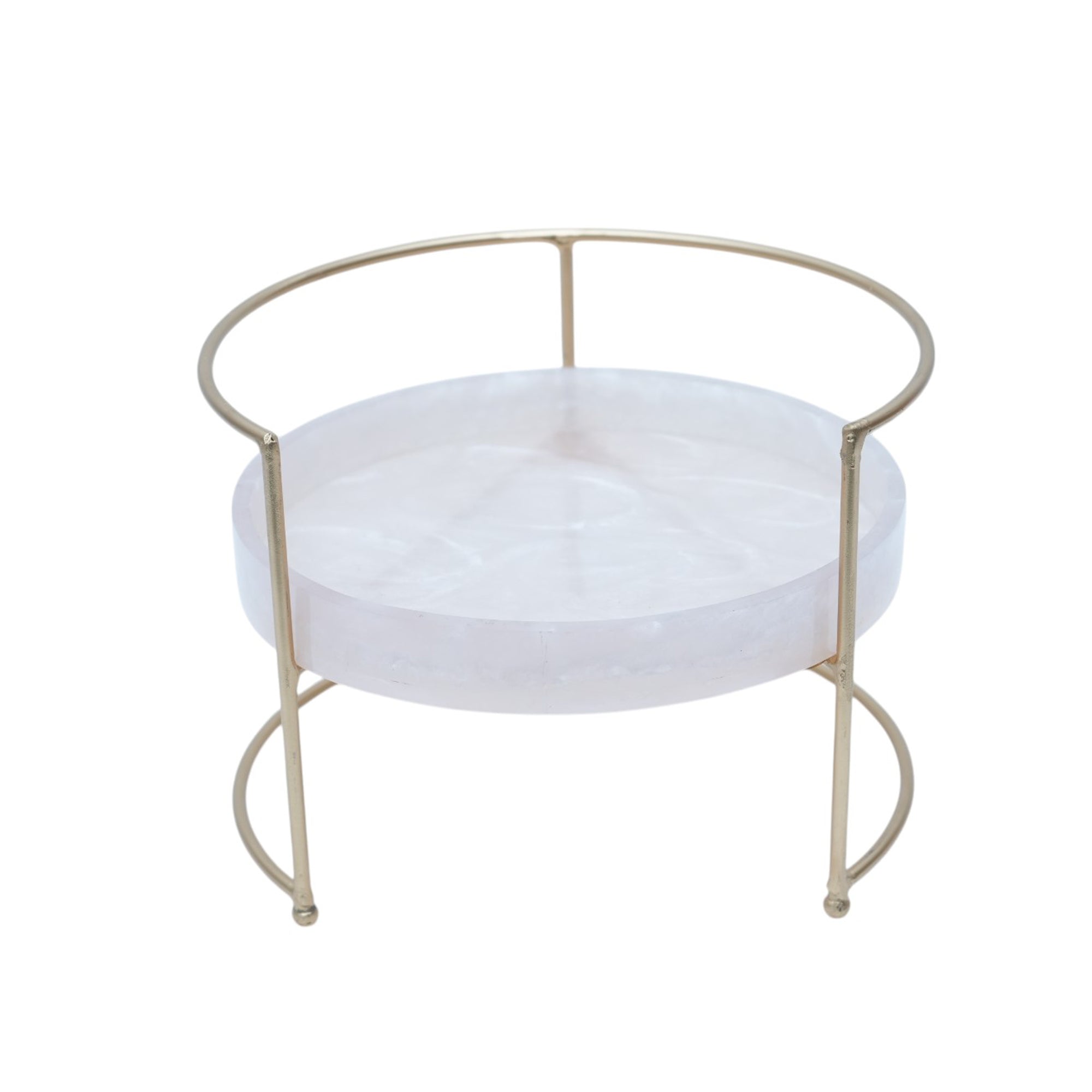 Metal Serving Food Platter With Ivory Tray