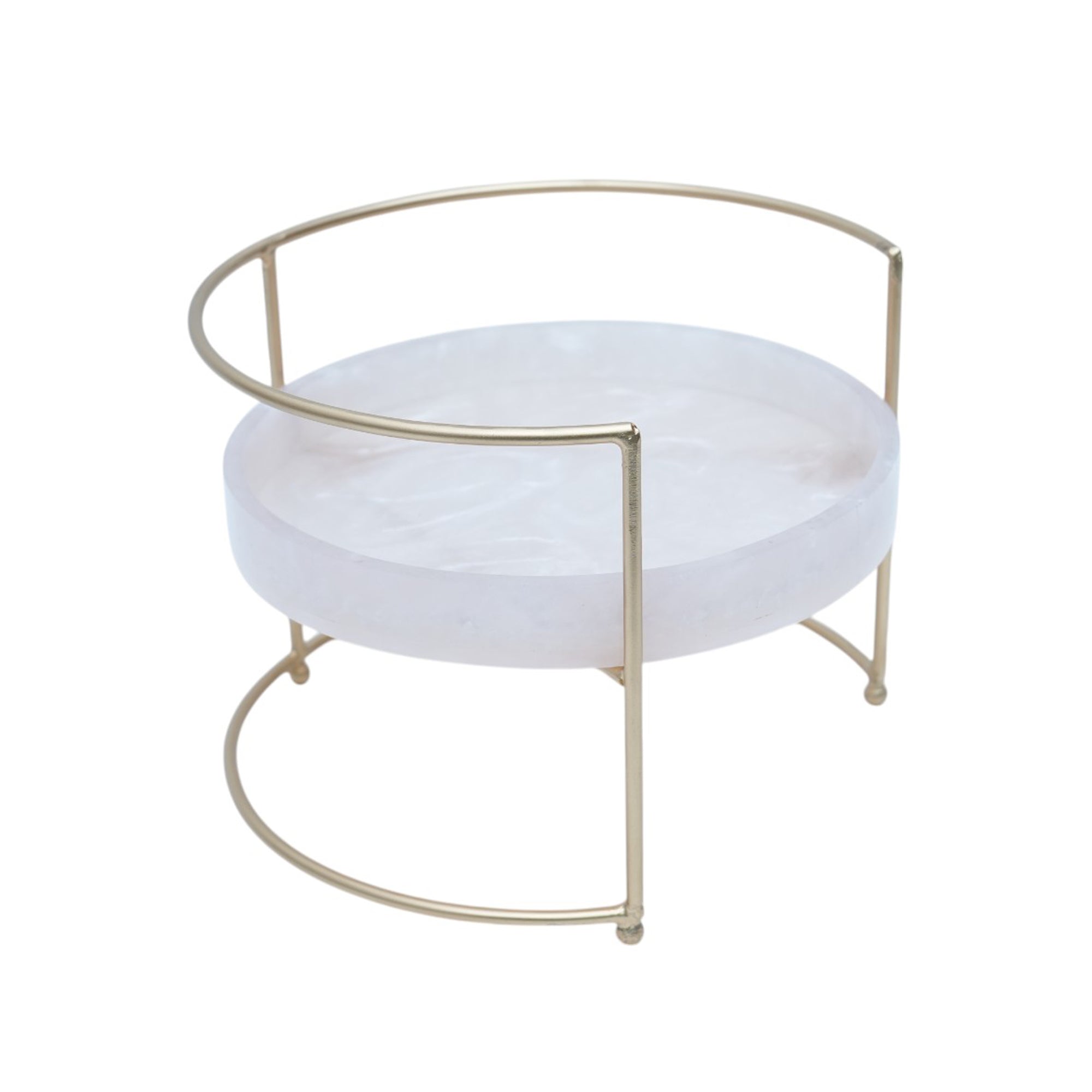 Metal Serving Food Platter With Ivory Tray