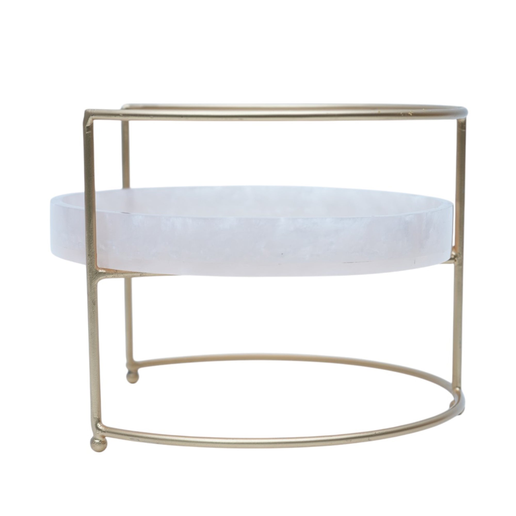 Metal Serving Food Platter With Ivory Tray