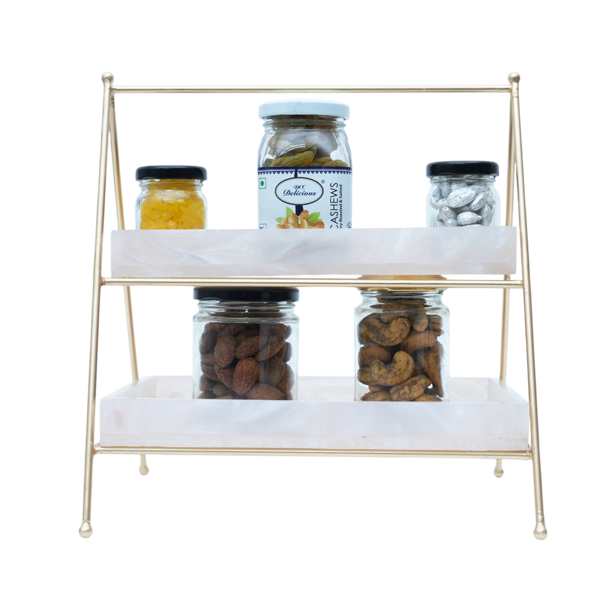 Two Tier Metal Serving Food Platter