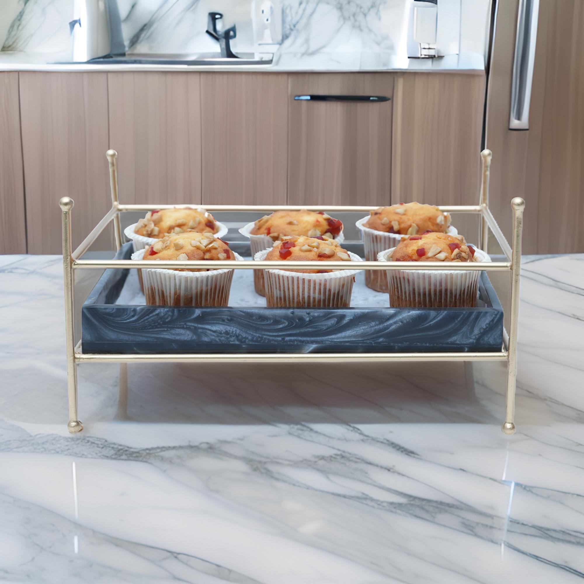 Stylish Metal Serving Food Platter