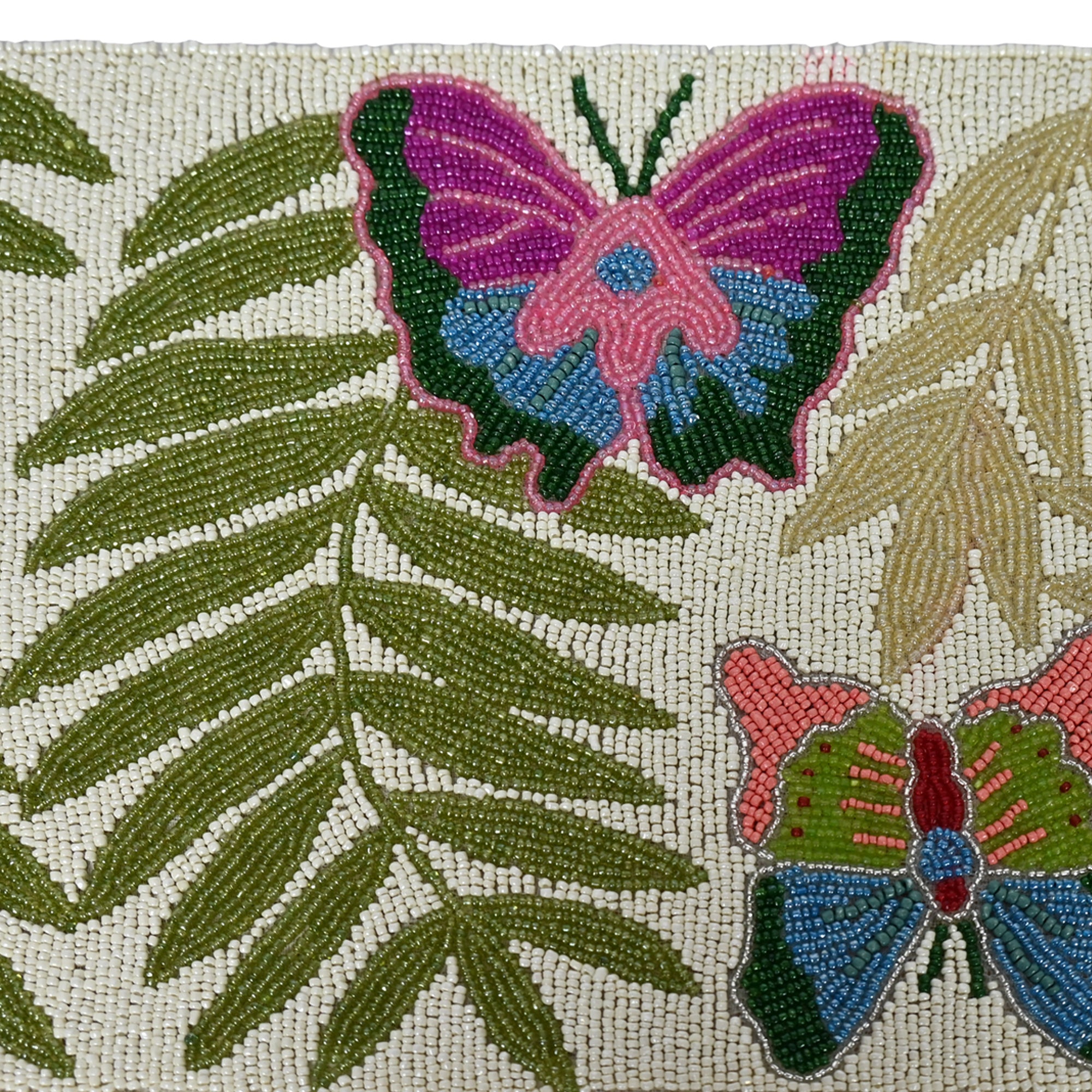 Rectangular Beaded Butterfly Placemats Set of Two