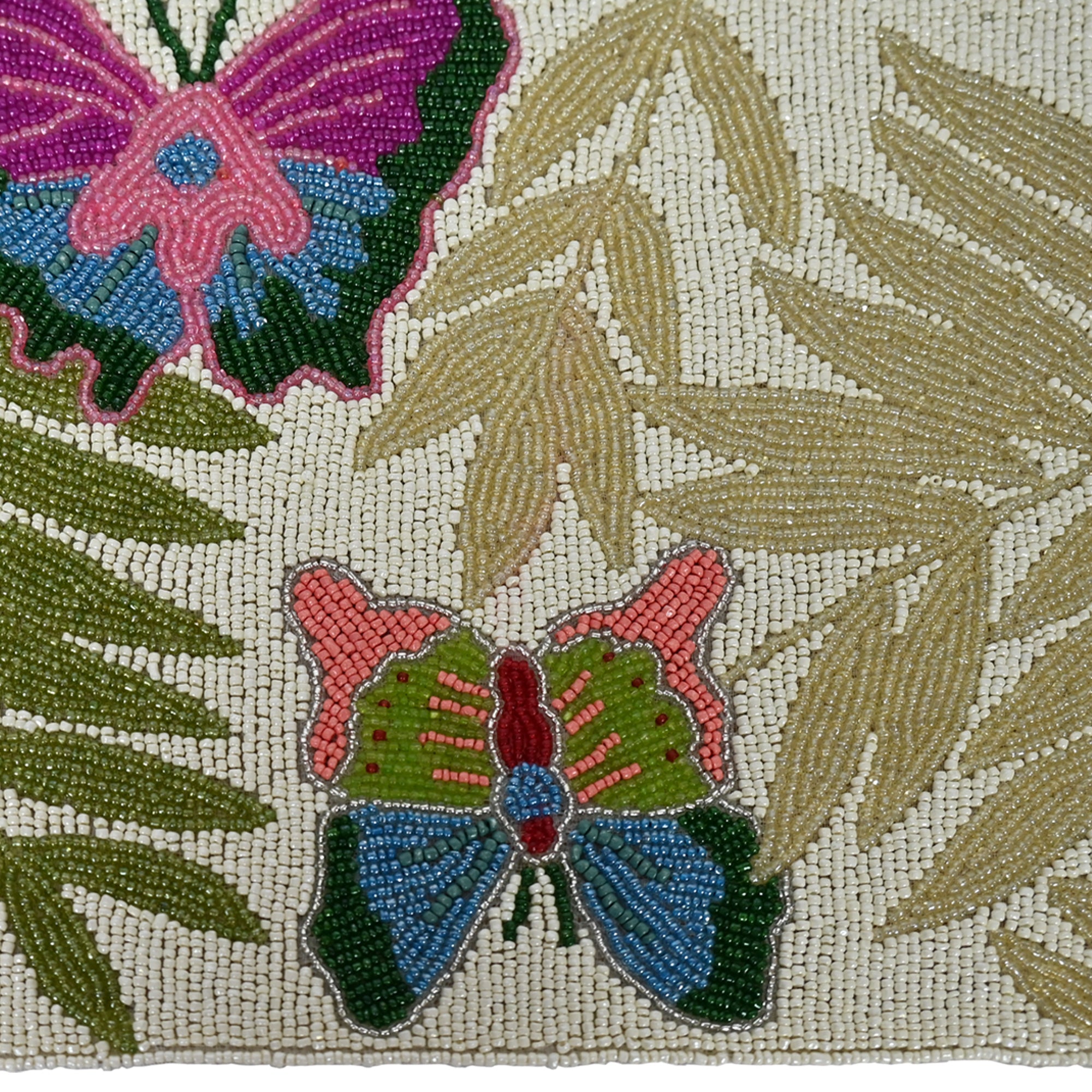 Rectangular Beaded Butterfly Placemats Set of Two