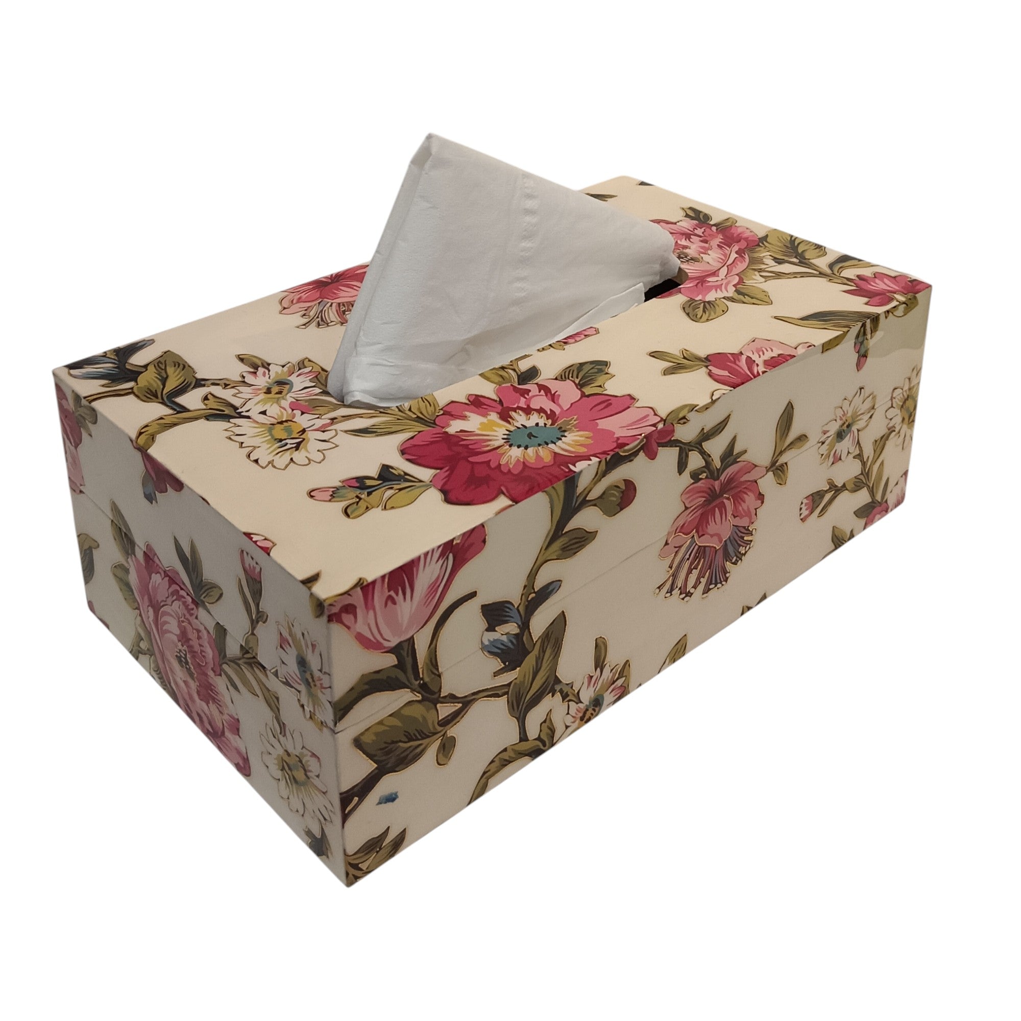 Luxury Flower Design Resin Tissue Box