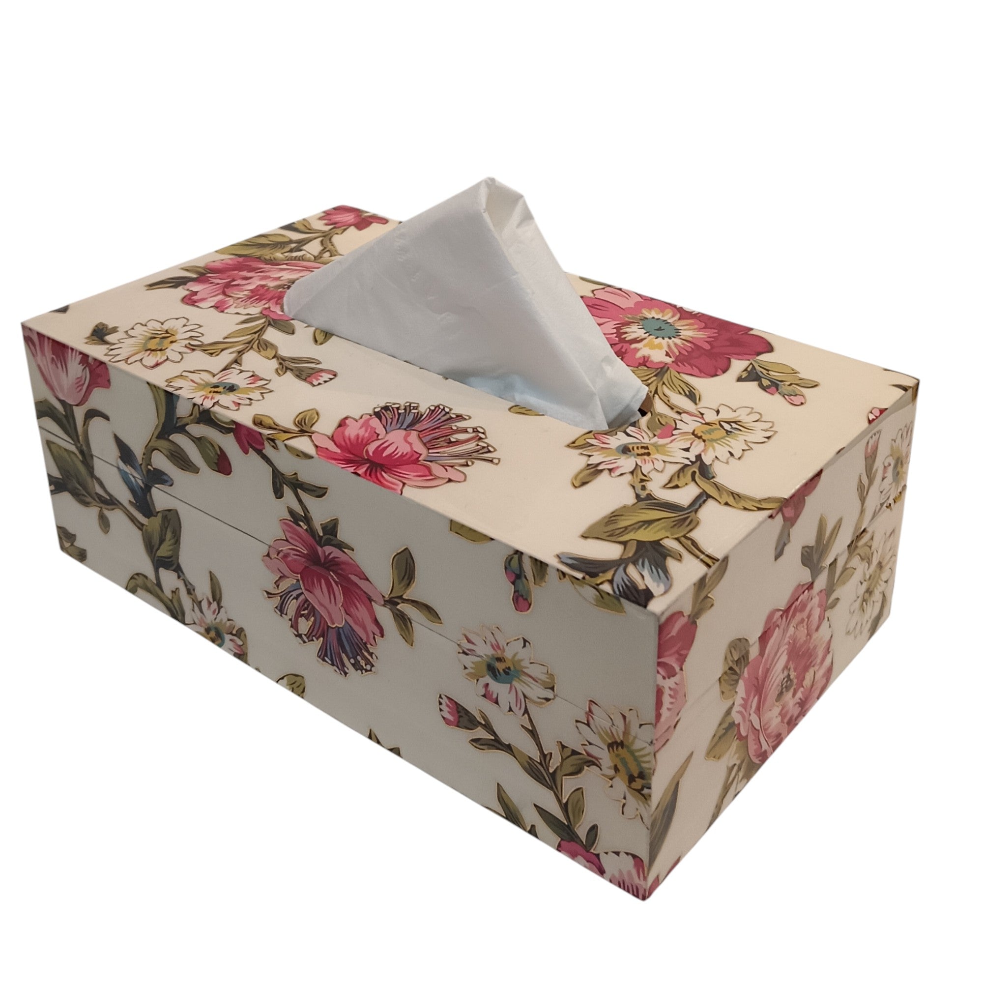 Luxury Flower Design Resin Tissue Box