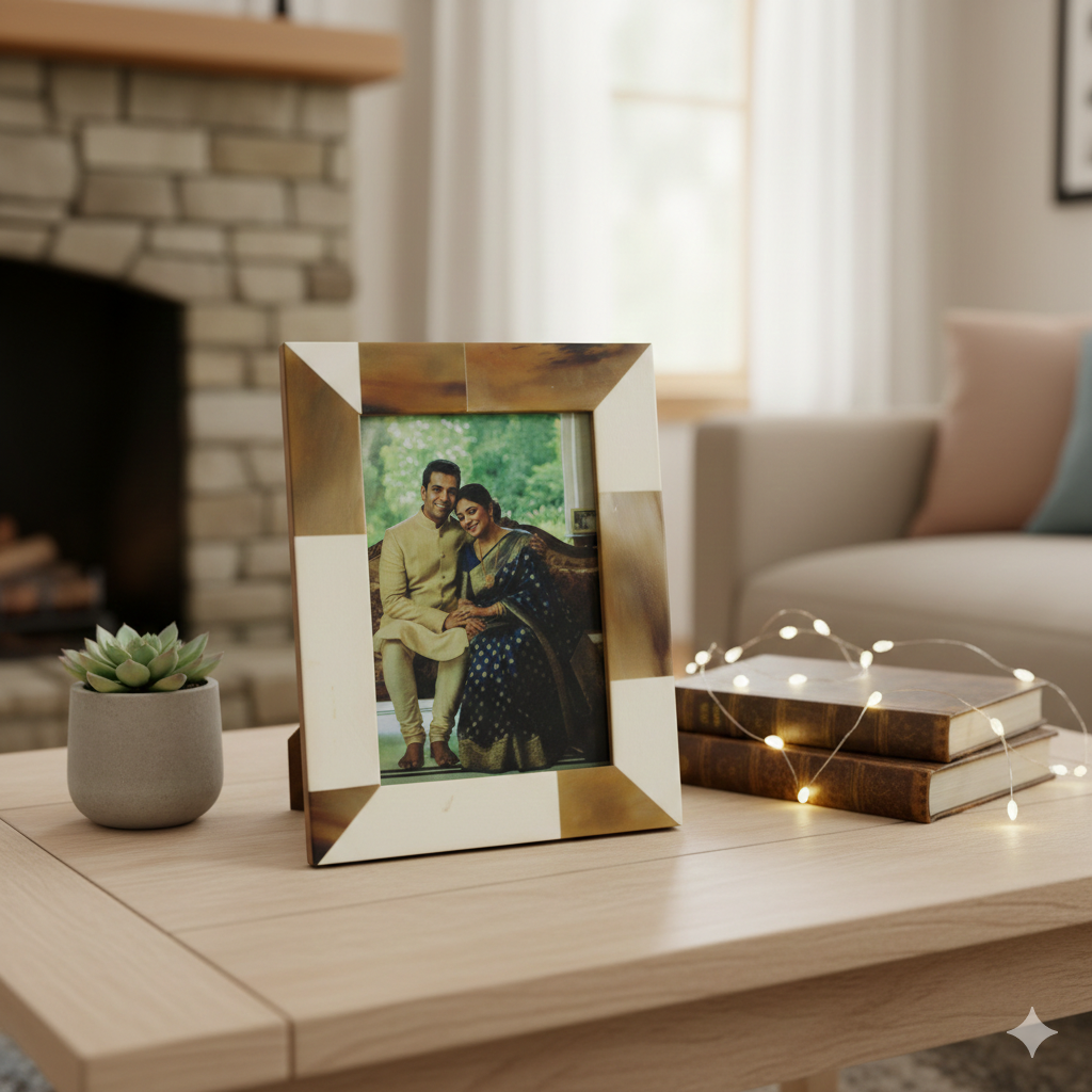  Mosaic Geometric Inlay Photo Frame 