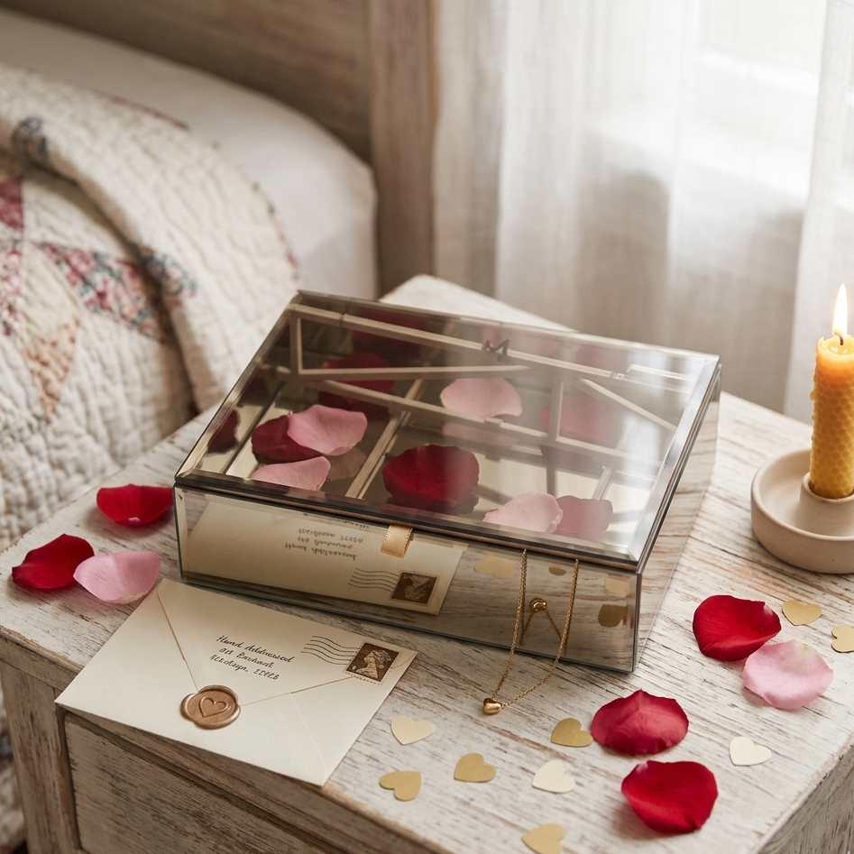 Sleek Reflective Keepsake Box