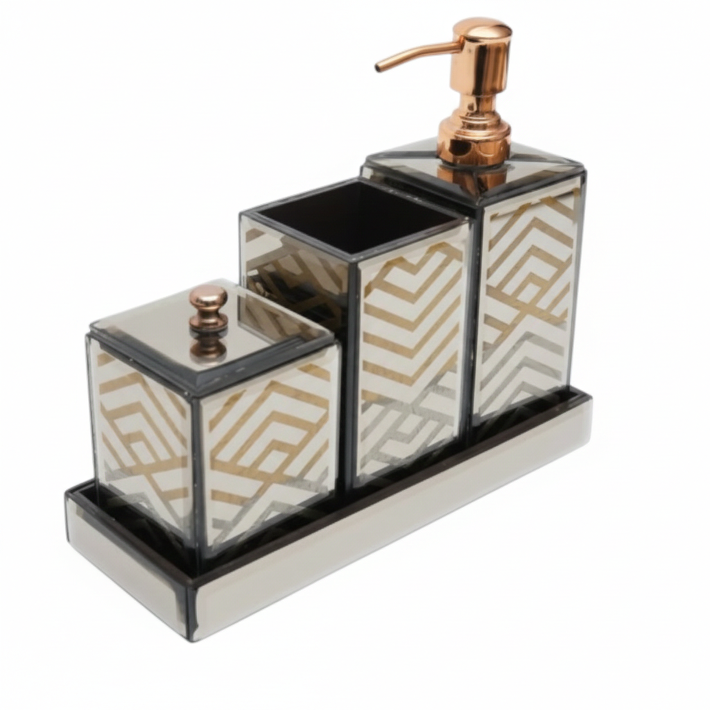 4-Pieces Modern Bathroom Accessory Set