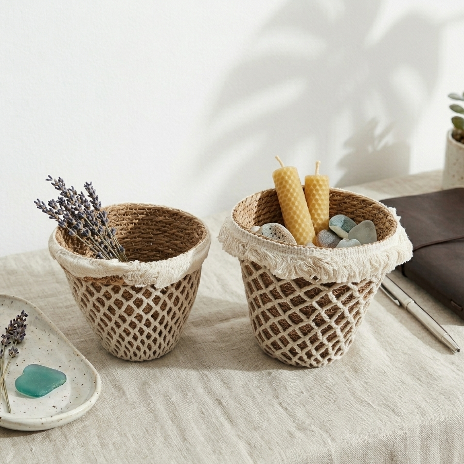 Sea Grass Woven Baskets (Set of 2)