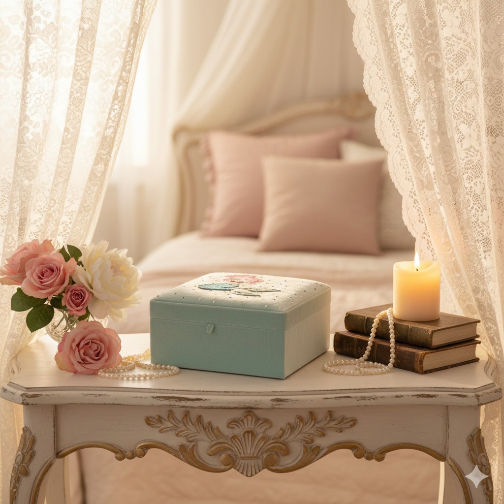  Handcrafted Box with Intricate Beaded Portrait 