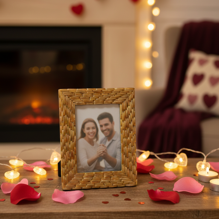 Handcrafted Woven Texture Picture Frame