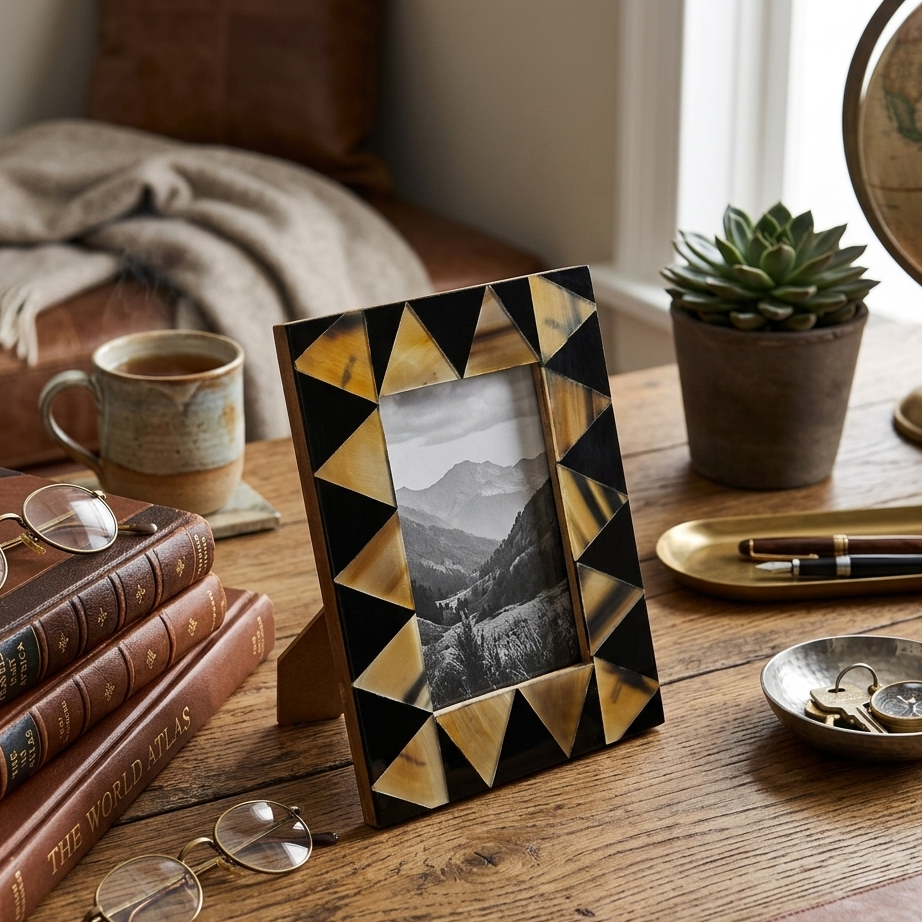  Handmade Geometric Triangle Photo Frame (4x6) 