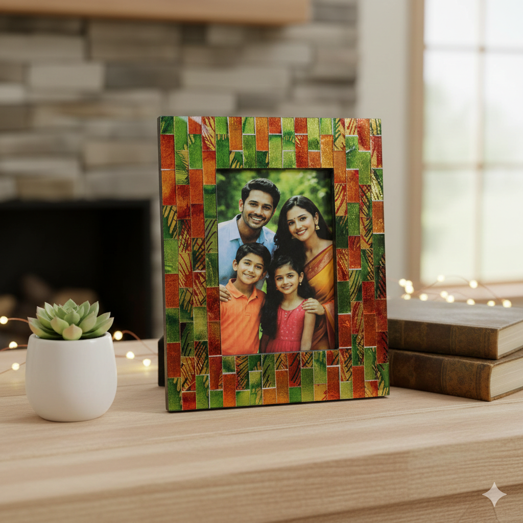 Autumn Harvest Glass Mosaic Photo Frame 
