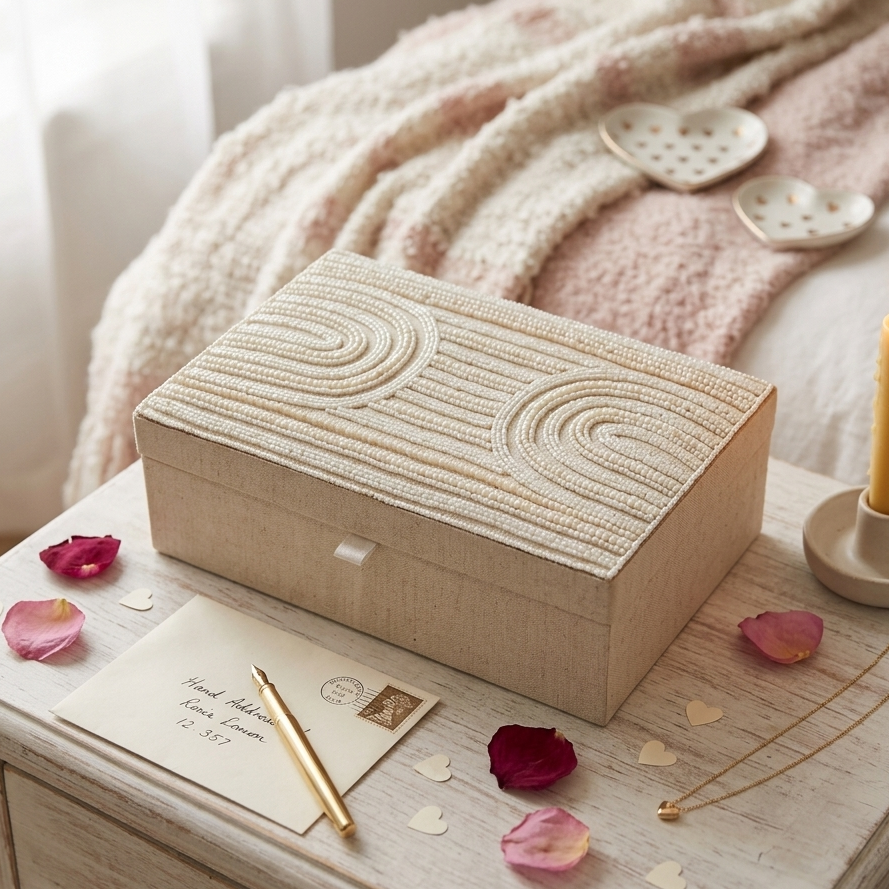 Elegant Handcrafted Beaded Keepsake Boxes