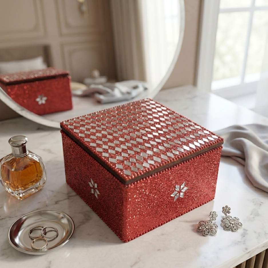 Sparkling Red Jewellery Box