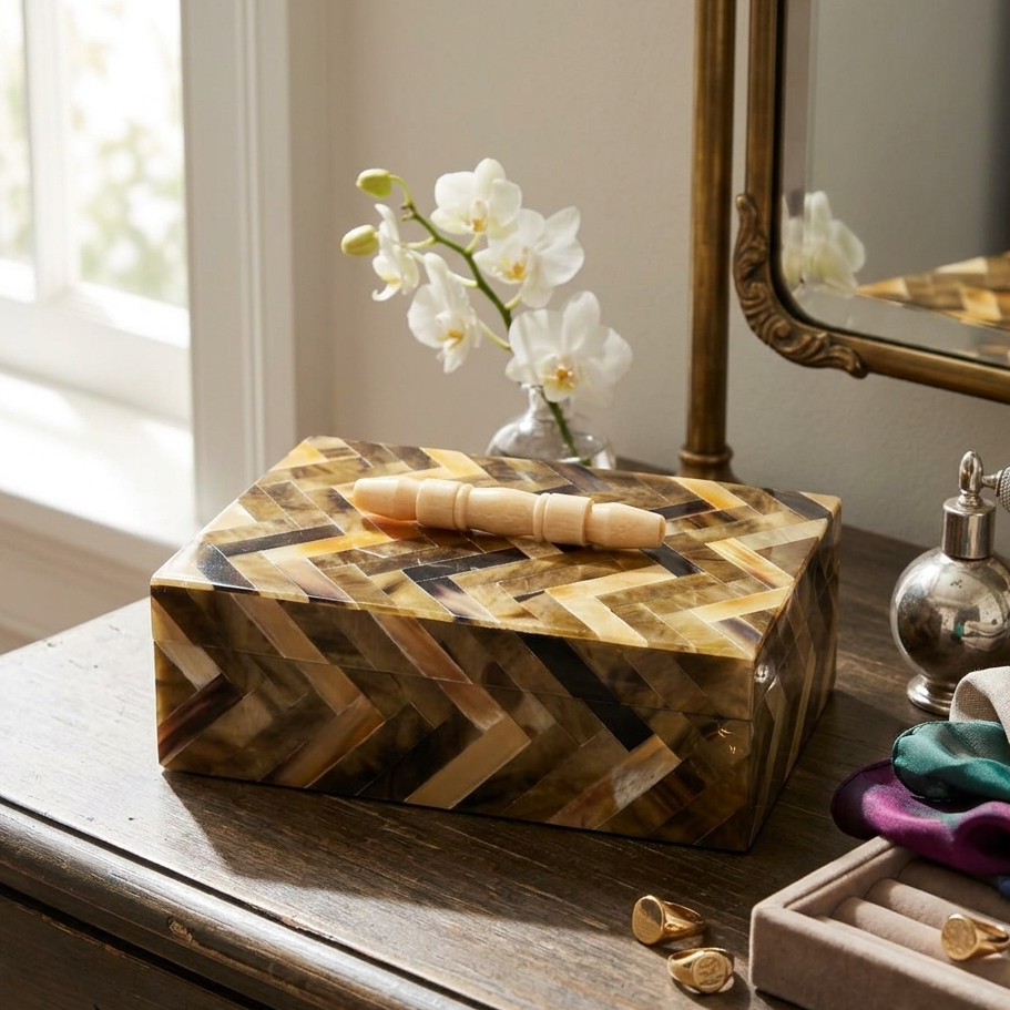 Artisanal Inlay Decorative Jewellery Box