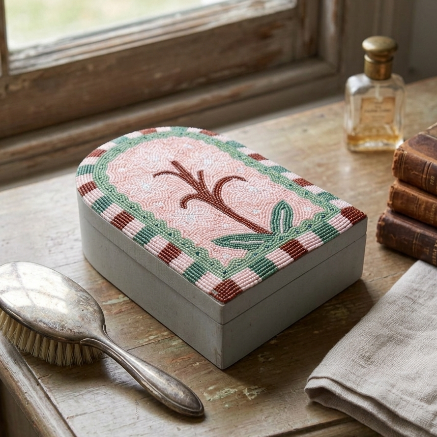 Grey Textured Jewellery Box