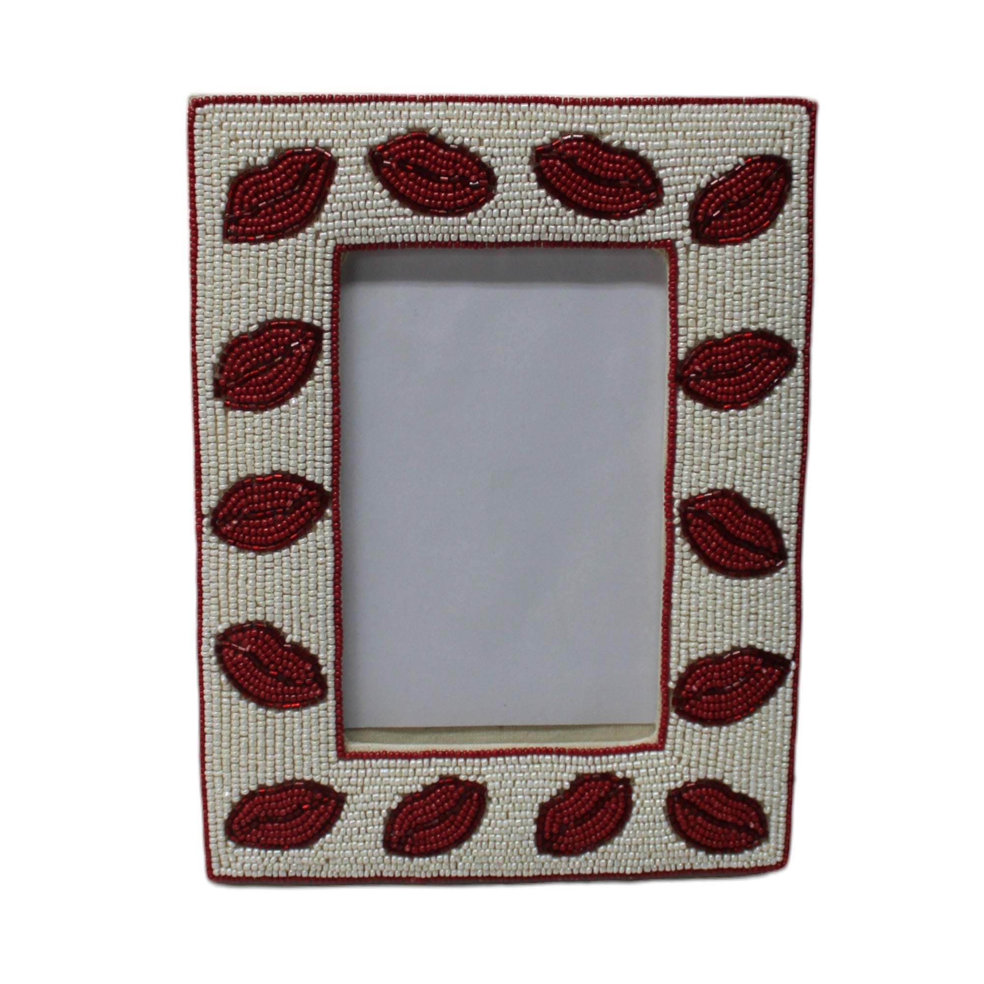 Kiss Me Beaded Picture Frame