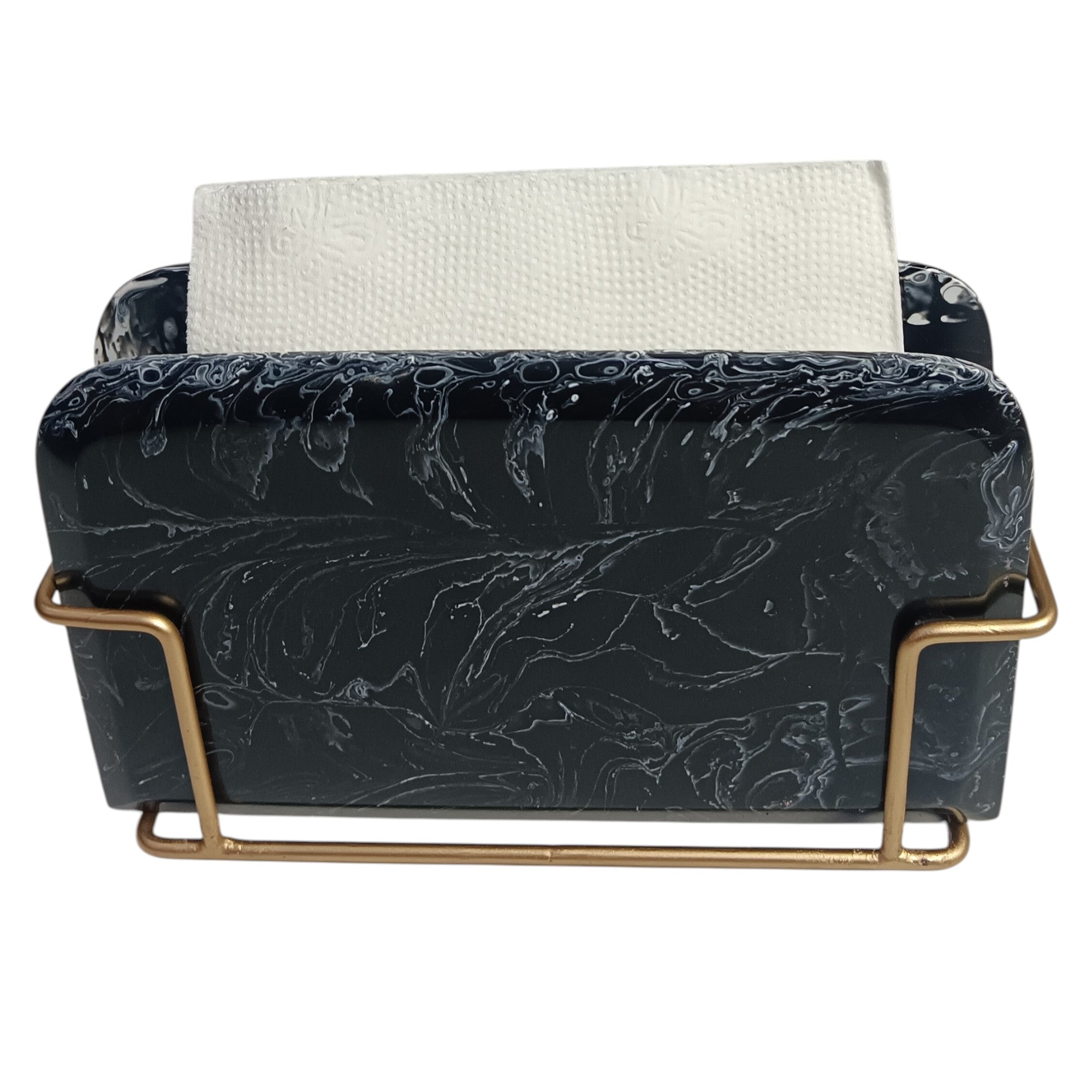 Premium Black Tissue Holder