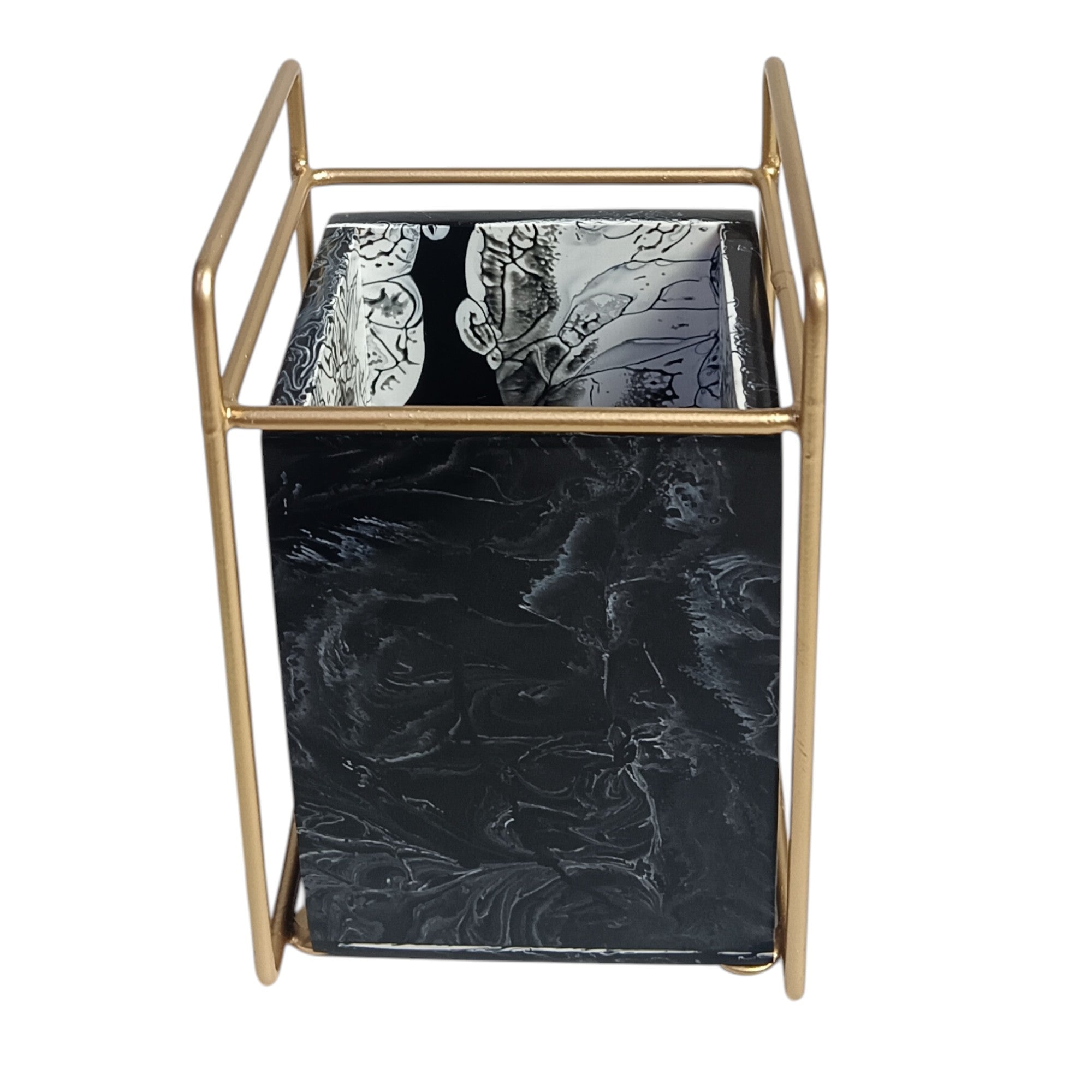  Luxury Textured Resin Cutlery Holder With Single Partition 