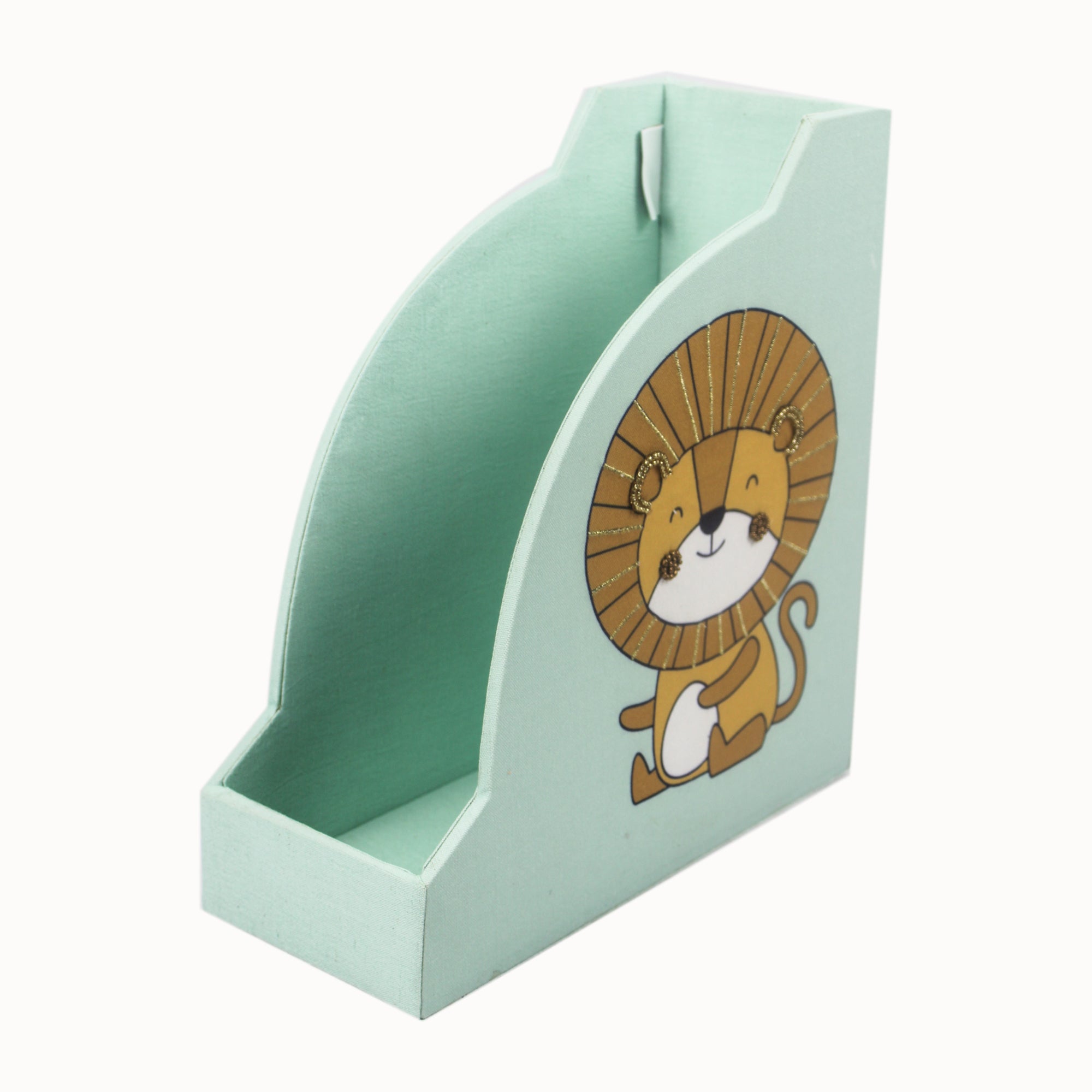 Lion Design Magazine Holder & Stationery Organizer (Set of 2)
