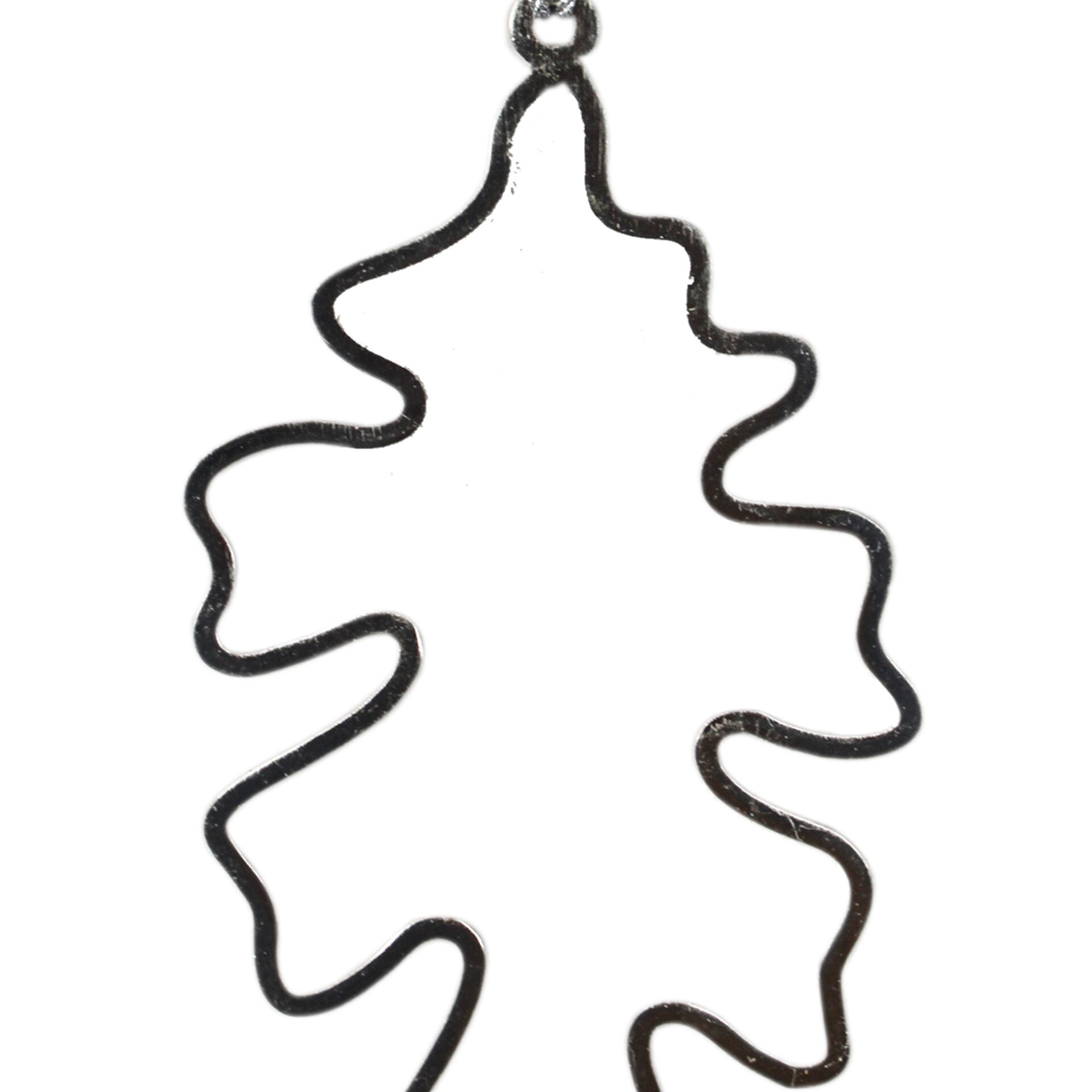 Set of 4 Metal Tree Shaped Hanging Ornaments for Christmas Tree Decoration
