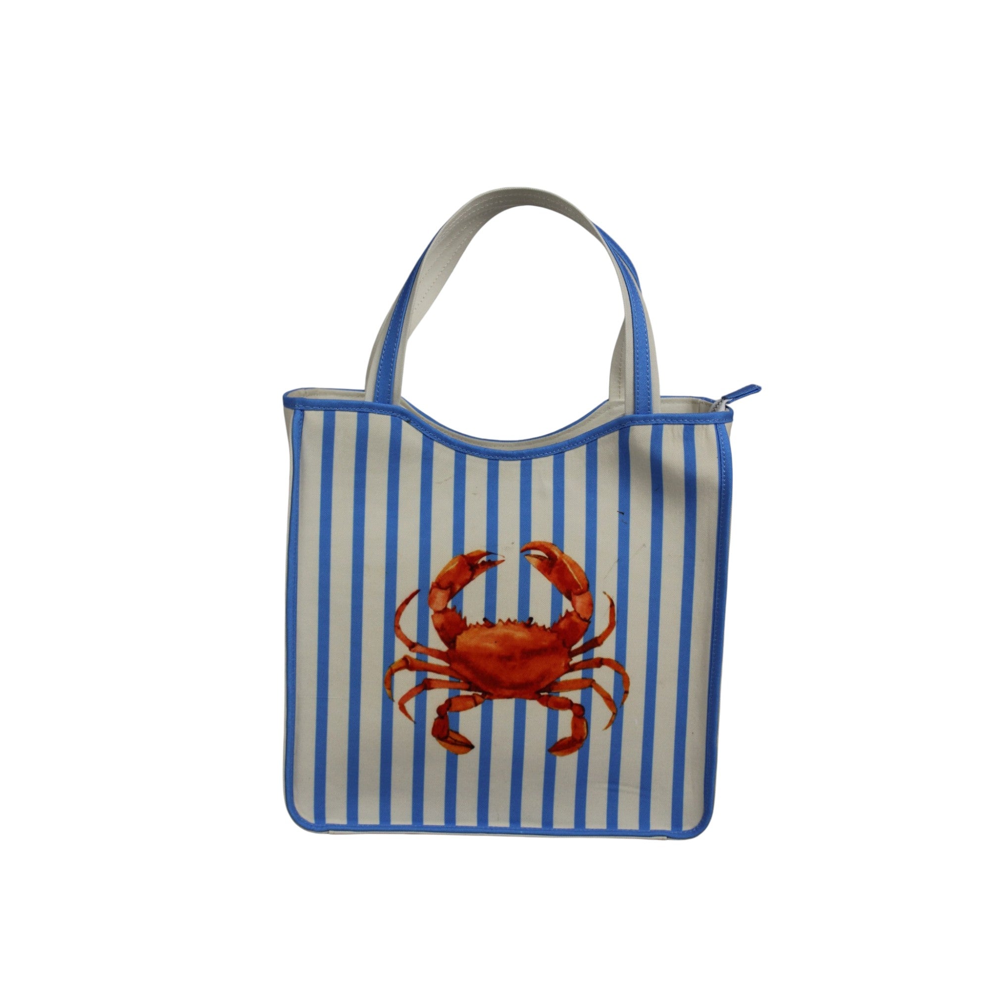  Summer Stroll: Striped Crab Tote Bag 